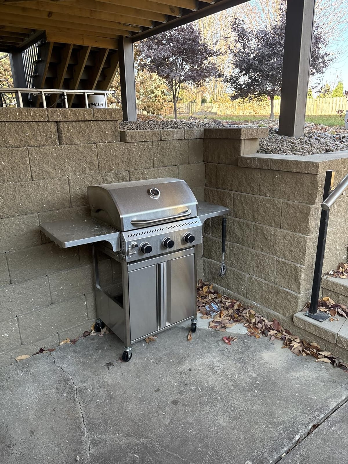 3-Burner Propane Gas Grill with Side Burner, 34,000 BTU Stainless Steel BBQ Grill – Heavy-Duty Porcelain-Enameled Grates for Patio and Outdoor Cooking customer photo 2