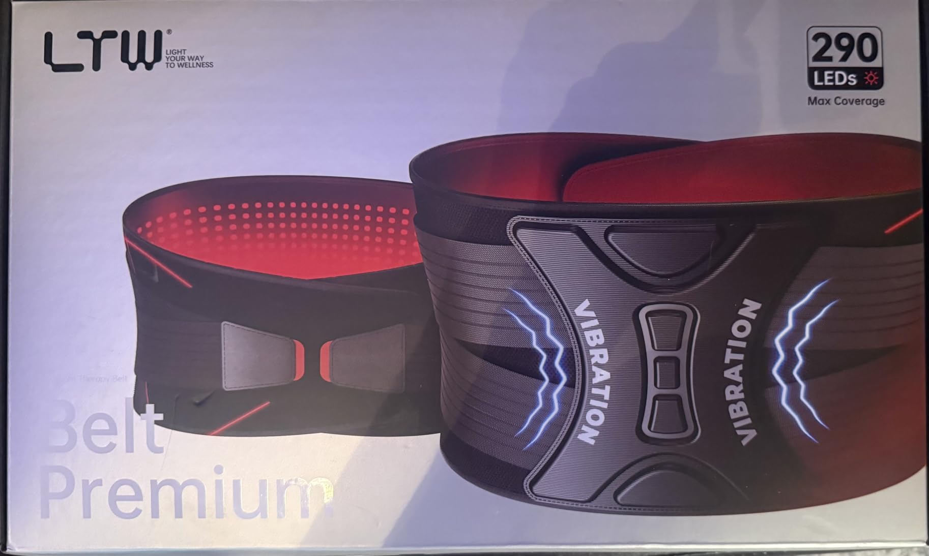 LTW Flagship 430 LEDs Red Light Therapy Belt for Pain Relief, 50
