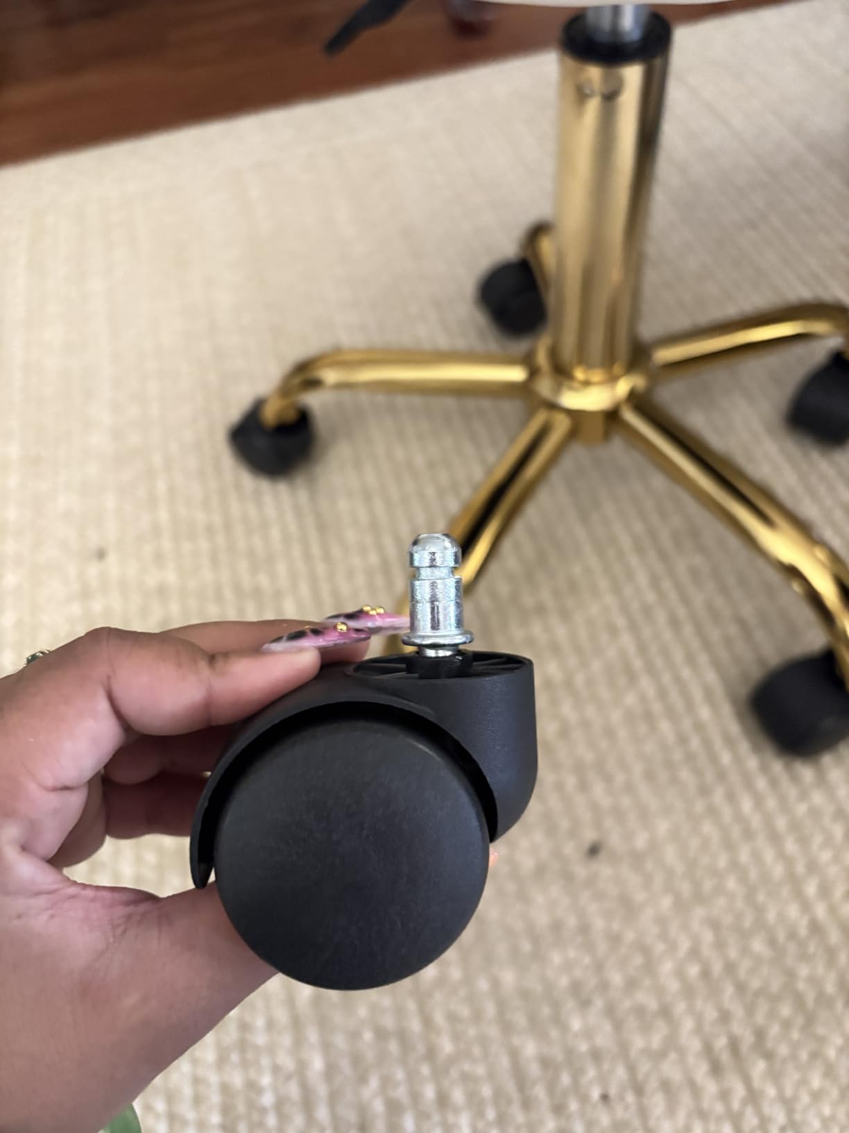 KIGOTY Pedicure Chair No Plumbing w/Massage Bath,Pillow,360°Swivel,Beige-G customer photo 1