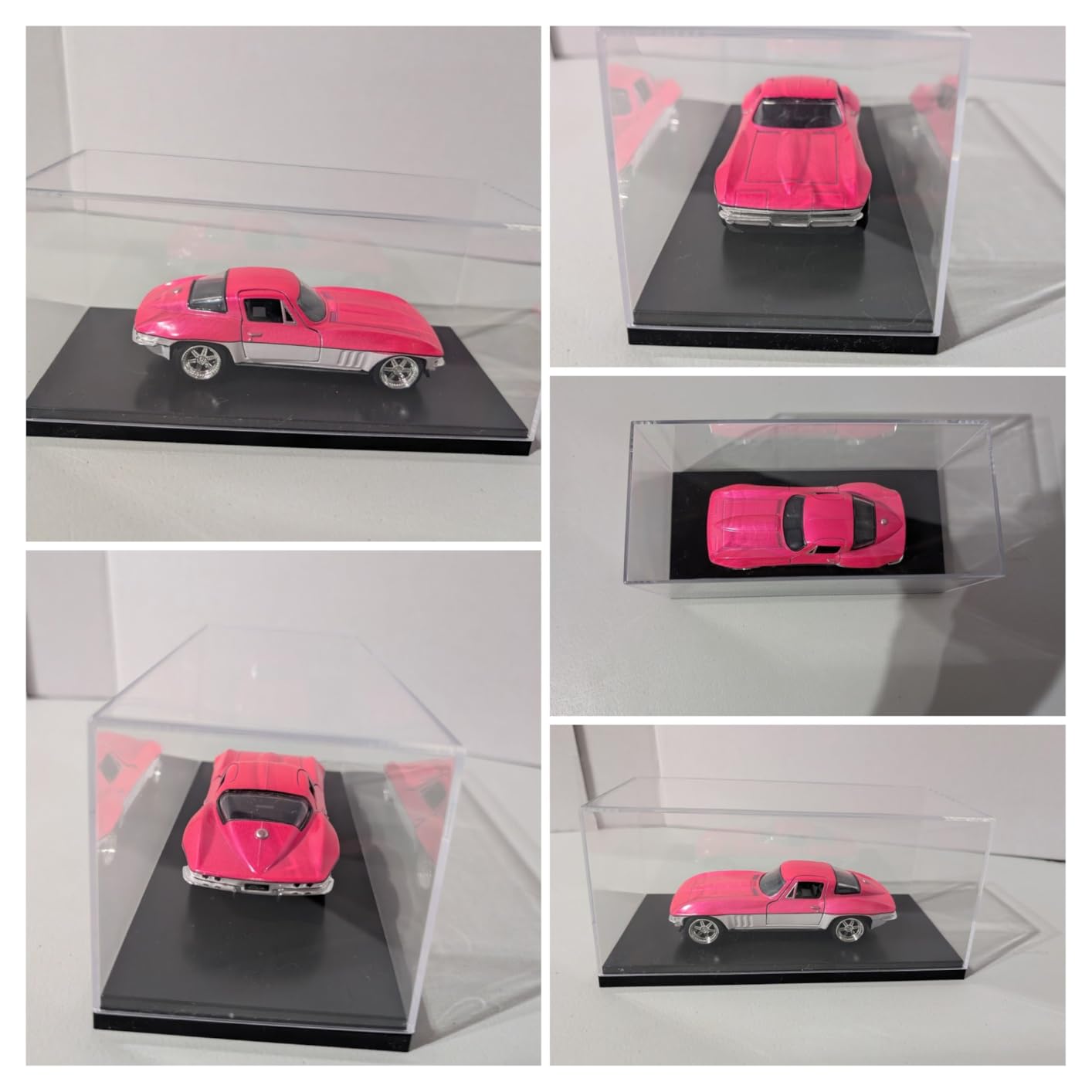 1:32 Scale Model Car Display Case, Clear Acrylic Display Box for Diecast Cars, Stackable Dustproof Showcase with Black Base, No Assembly, 8 x 3.7 x 3.7 inch customer photo 2