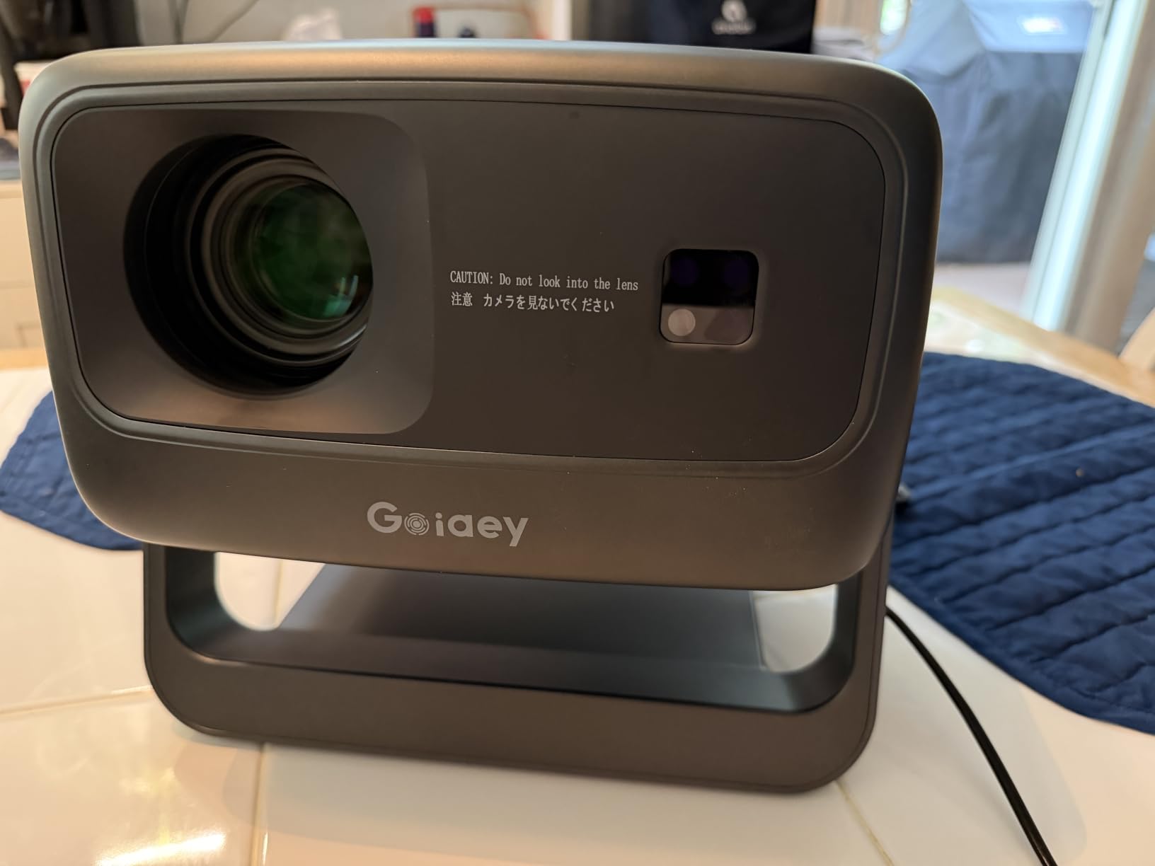 [4500 Brightness/Built in Apps/65W Audio] Outdoor 4K-Projector with WiFi and Bluetooth 5.4, Auto Focus Smart Projector Support DoIby Audio, Upgrade GO2 Short Throw Projector with 360°Stand customer photo 2