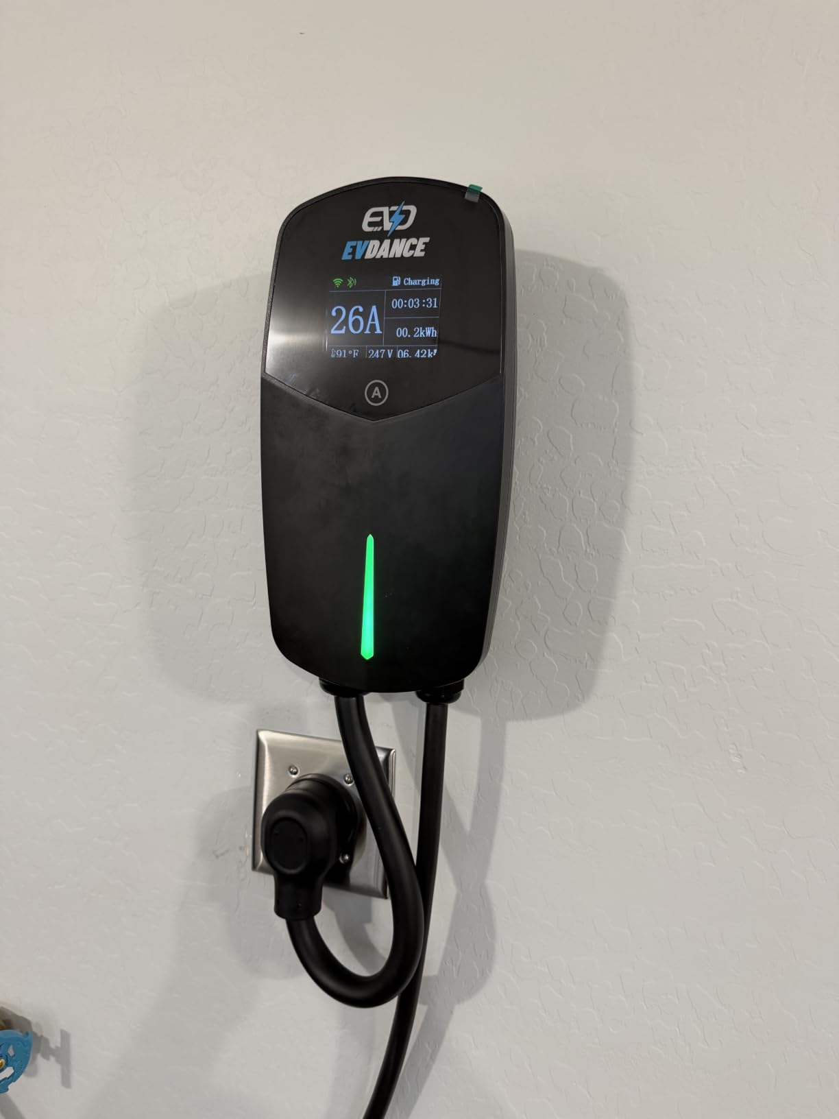 EVDANCE Level 2 EV Charger, 48A/11.5kW, J1772, Hardwired, ETL/FCC customer photo 2