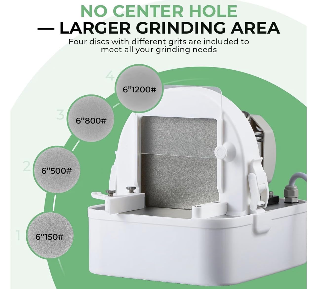 6'' Vertical Lapidary Machine 3500RPM Lapidary Equipment | 550W Variable Speed Cabbing Machine Gem Stone Rock Grinding and Polishing Machine Includes Accessory Kit customer photo 2