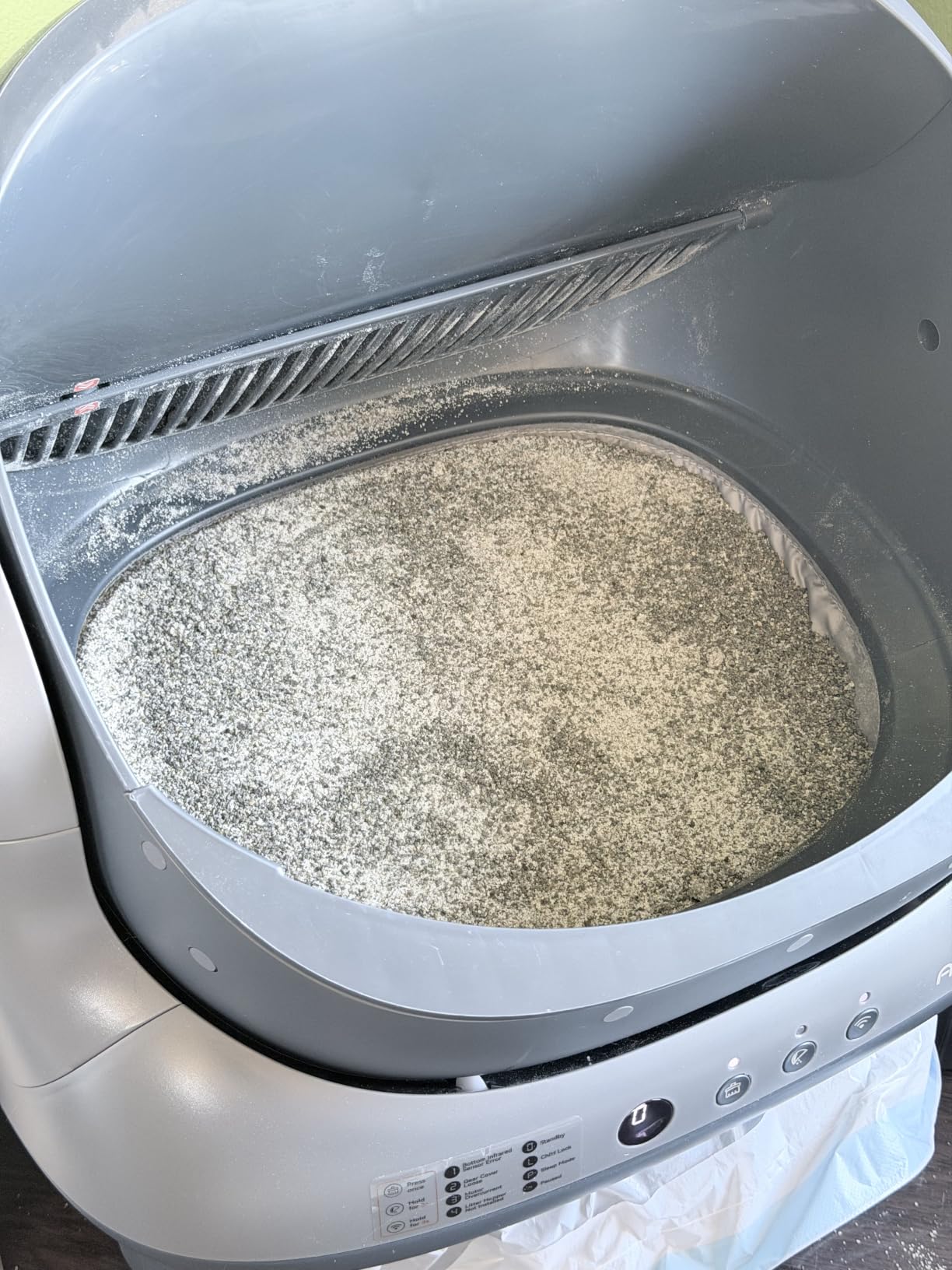 HHOLOVE Self Cleaning Litter Box, Open Top Automatic Litter Box, Safety Sensors Protection, App Control for Multiple Cats, Odor Control Includes 1 roll Liner, Large Waste Bin (Matte Gray) customer photo 1