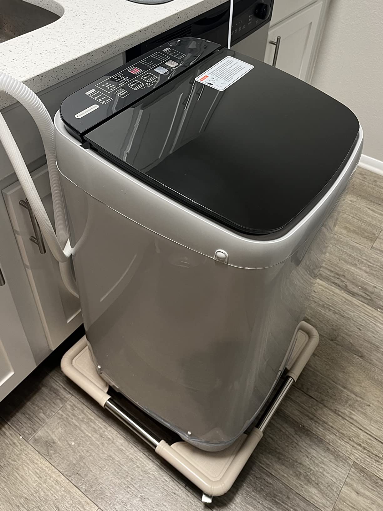 Portable Washing Machine, 20Lbs Capacity, Dark Gray, Glass Cover | Top Load Washing Machine, Large Capacity, 10 Programs and 8 Water Level, Powerful Drain Pump, for Home Apartments Dorms RV customer photo 2