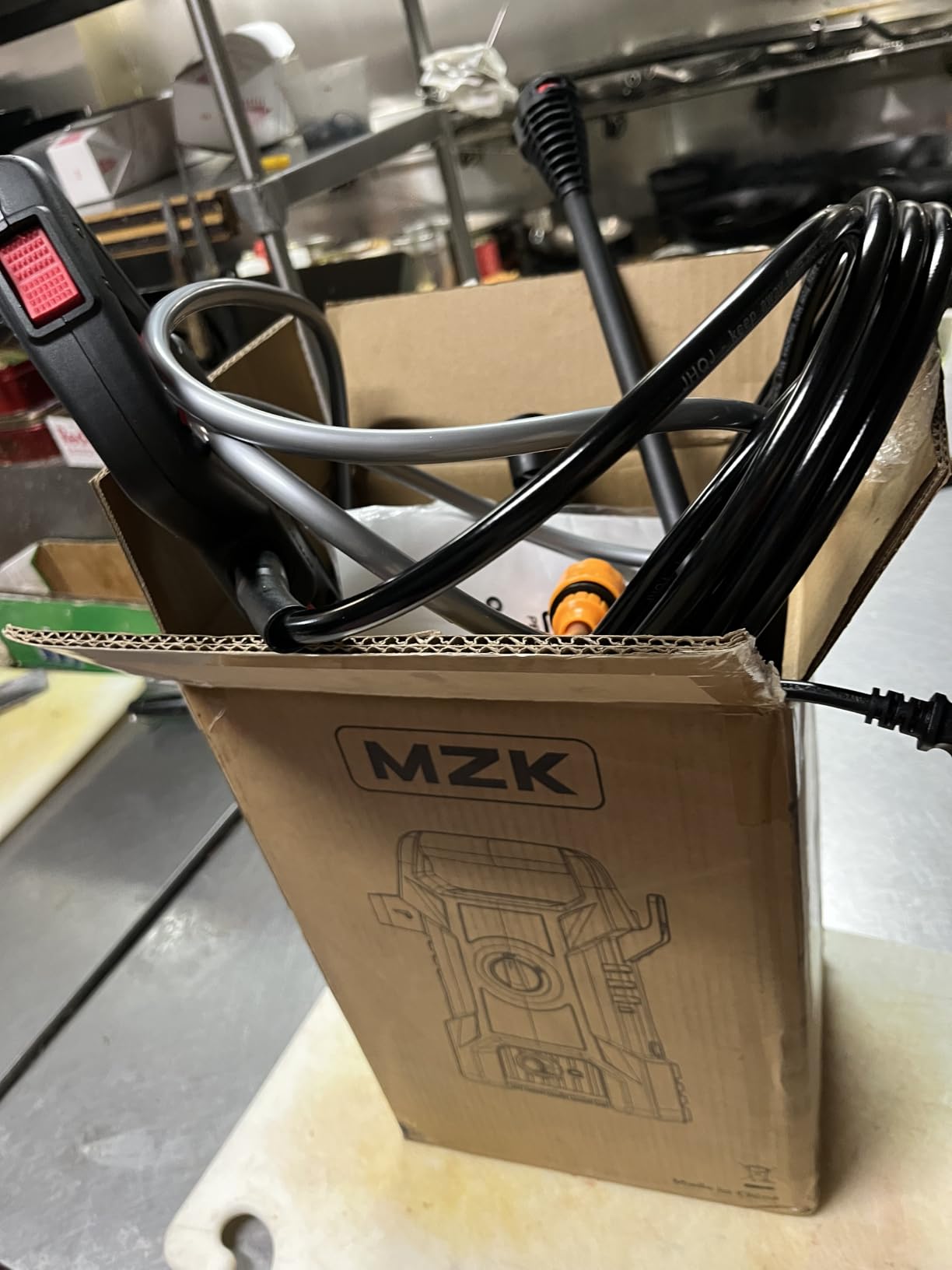 MZK Lightweight Pressure Washer, Portable Power Cleaner with Foam Cannon | High Pressure Cleaning Machine with 4 nozzles for cars, patios, fences, driveways, and home outdoor cleaning customer photo 2
