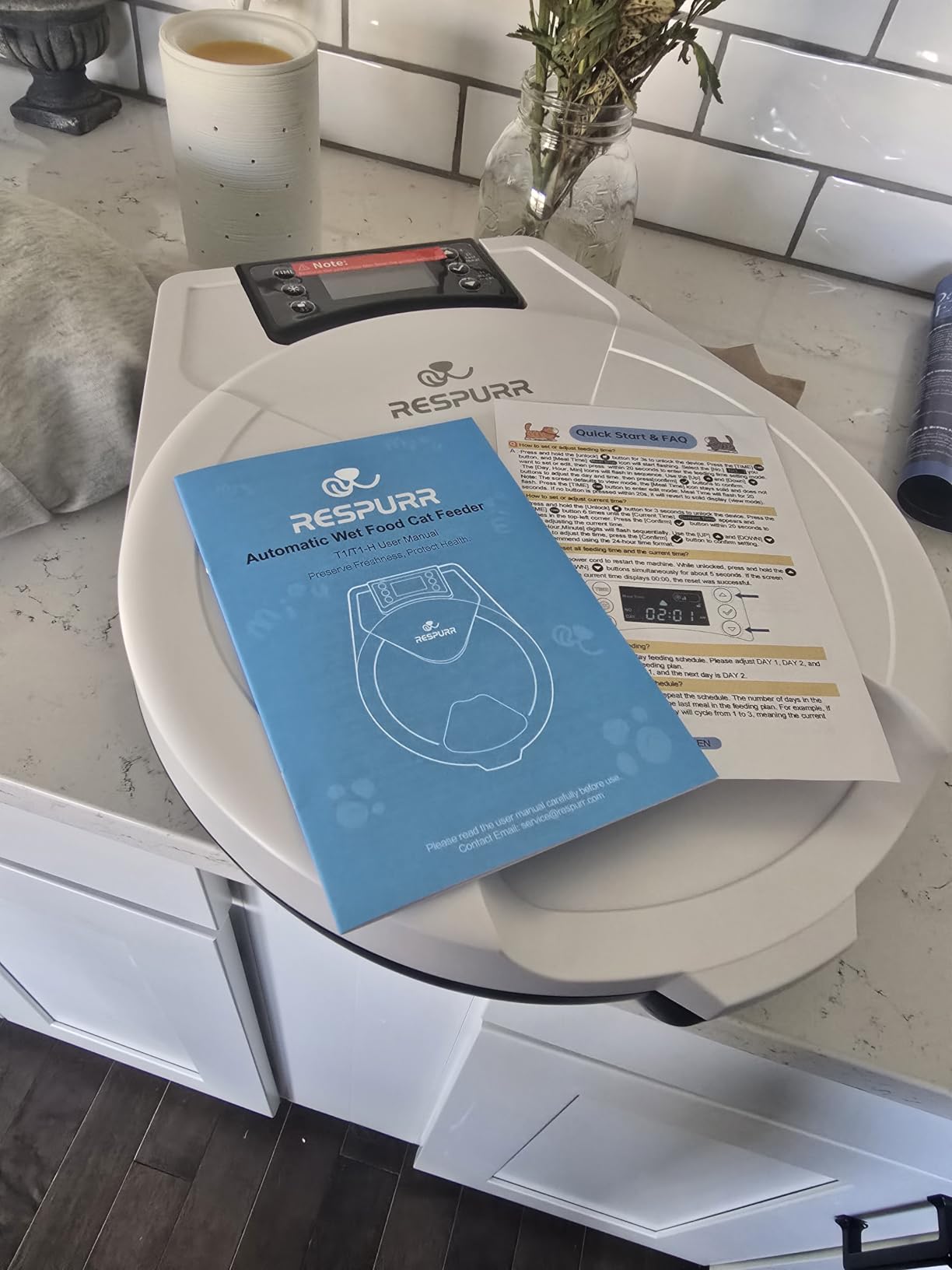 Automatic Wet Food Cat Feeder, 3 Days 5 Freshness Meals Refrigerated Auto Cat Feeder, Semiconductor Cooling & Heating with 304 Stainless Steel Bowl, Programmable Timer Cat Food Dispenser customer photo 2