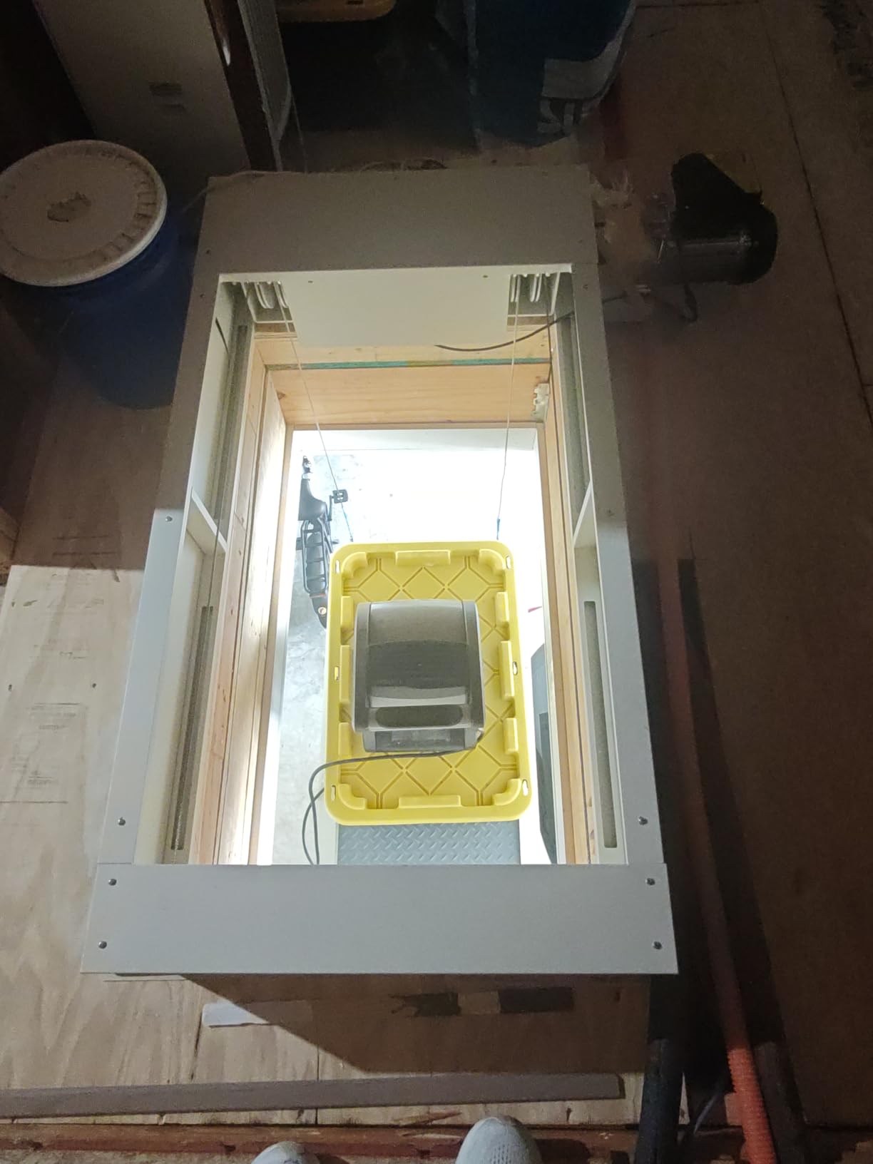 Electric Attic Lift with 4-Sided Safety Rails for Garage Storage customer photo 2