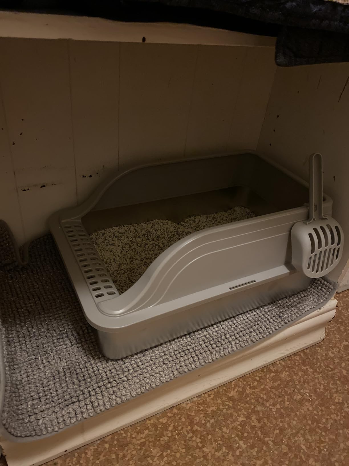 Self Cleaning Open Top Automatic Multiple Cat Litter Box, White customer photo 1