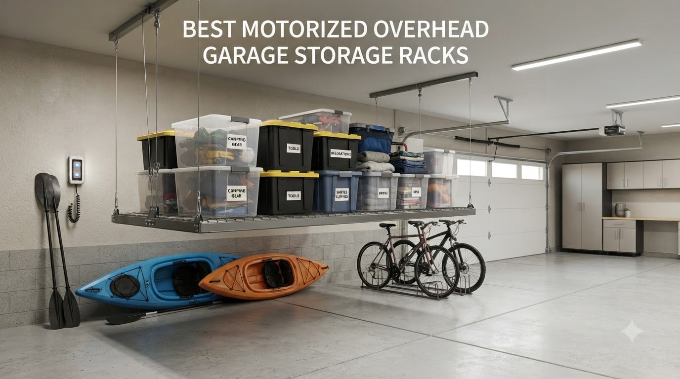 best motorized overhead garage storage racks