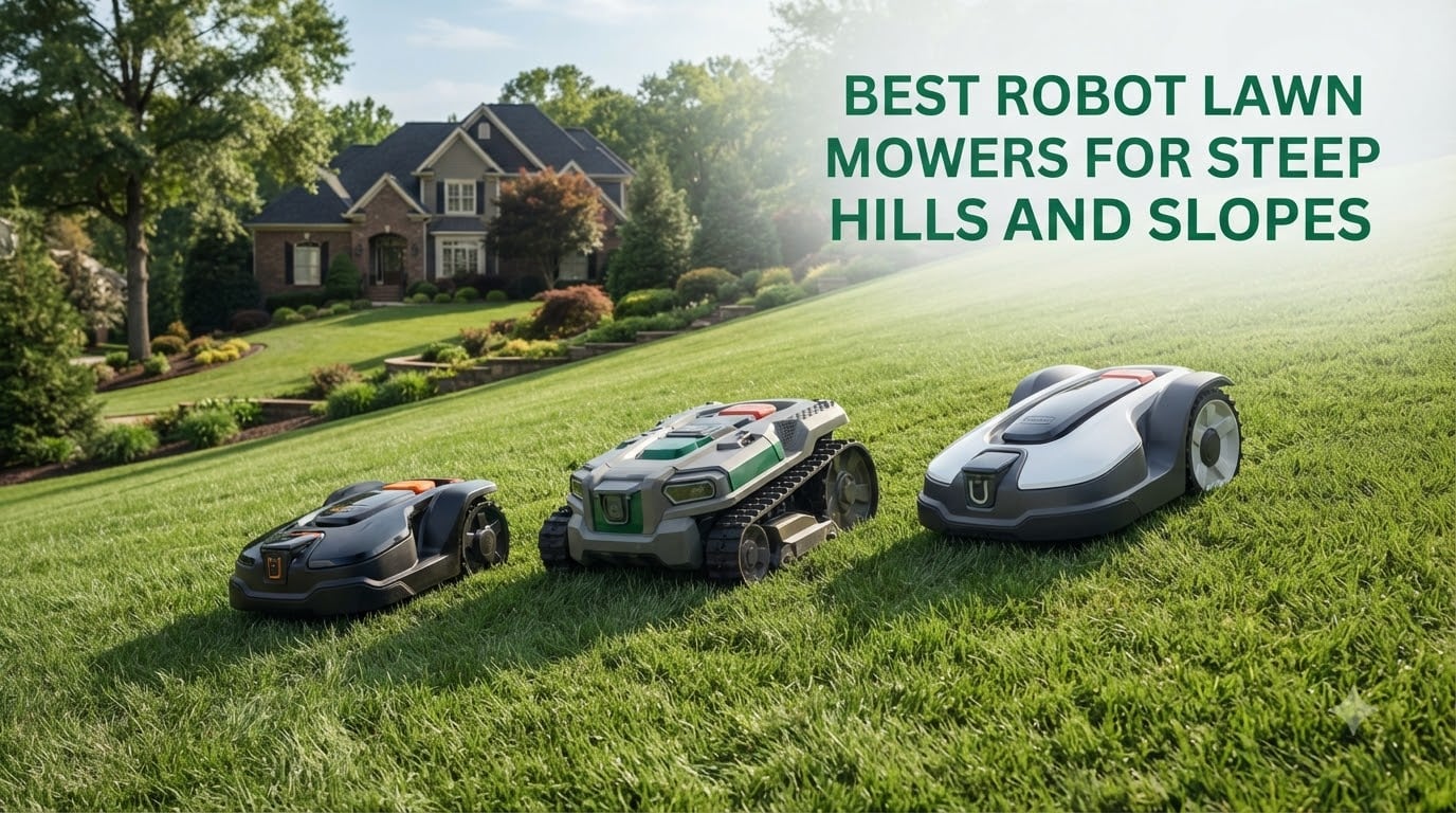 best robot lawn mowers for steep hills and slopes