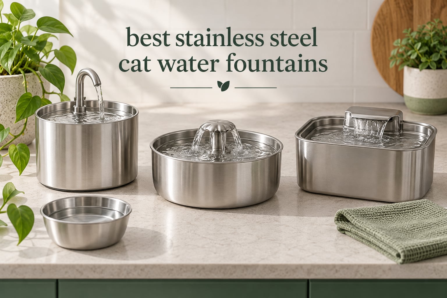 best stainless steel cat water fountains