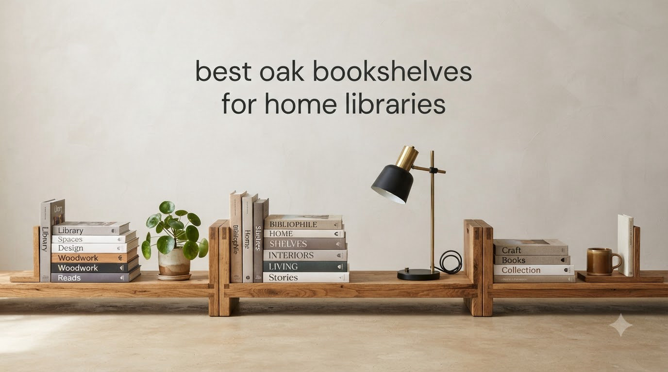 best oak bookshelves for home libraries