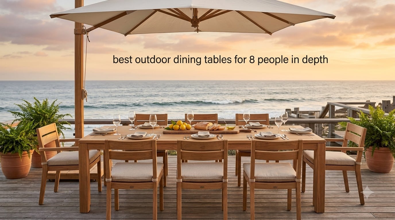 best outdoor dining tables for 8 people in depth