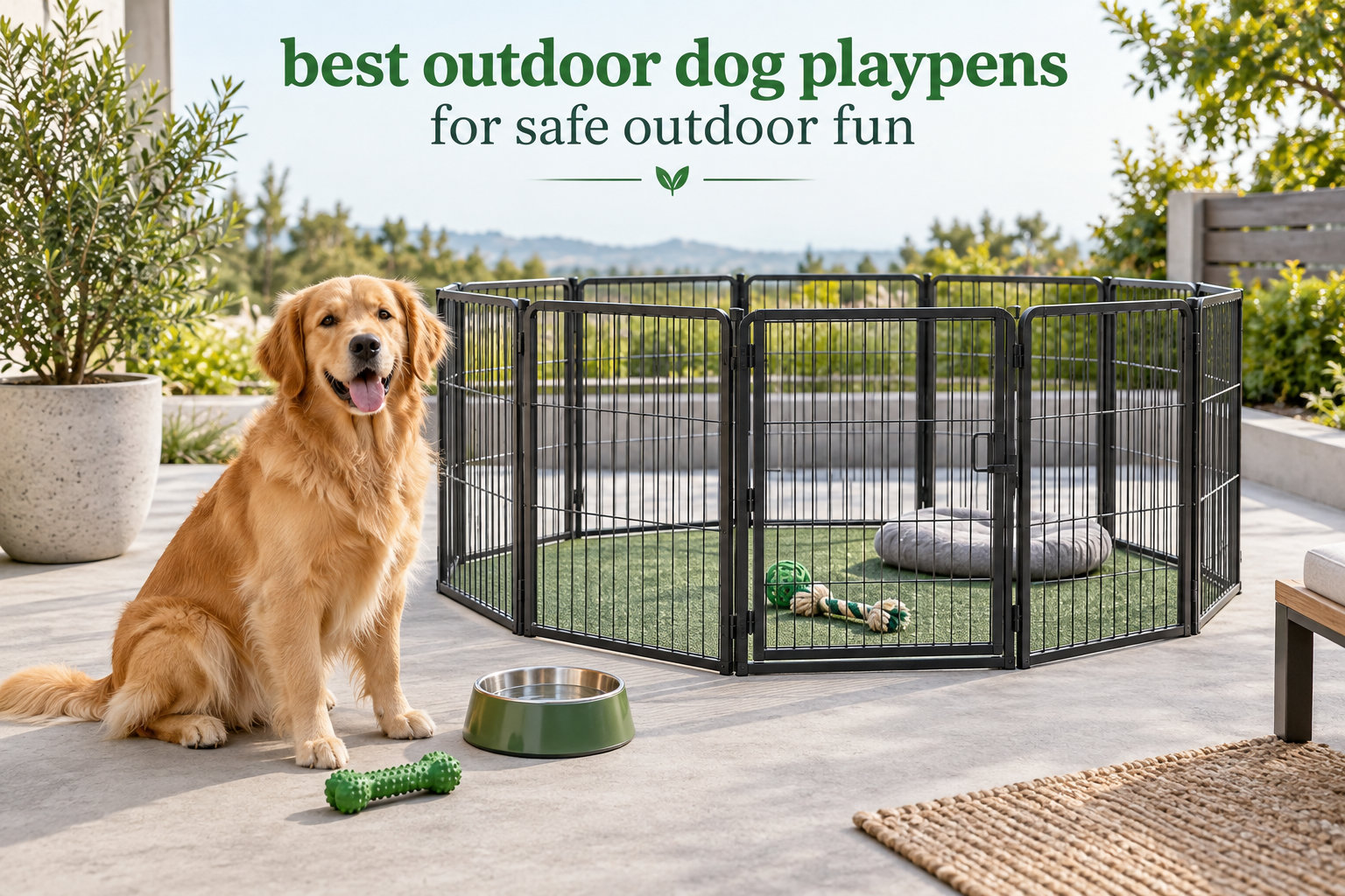 best outdoor dog playpens for safe outdoor fun