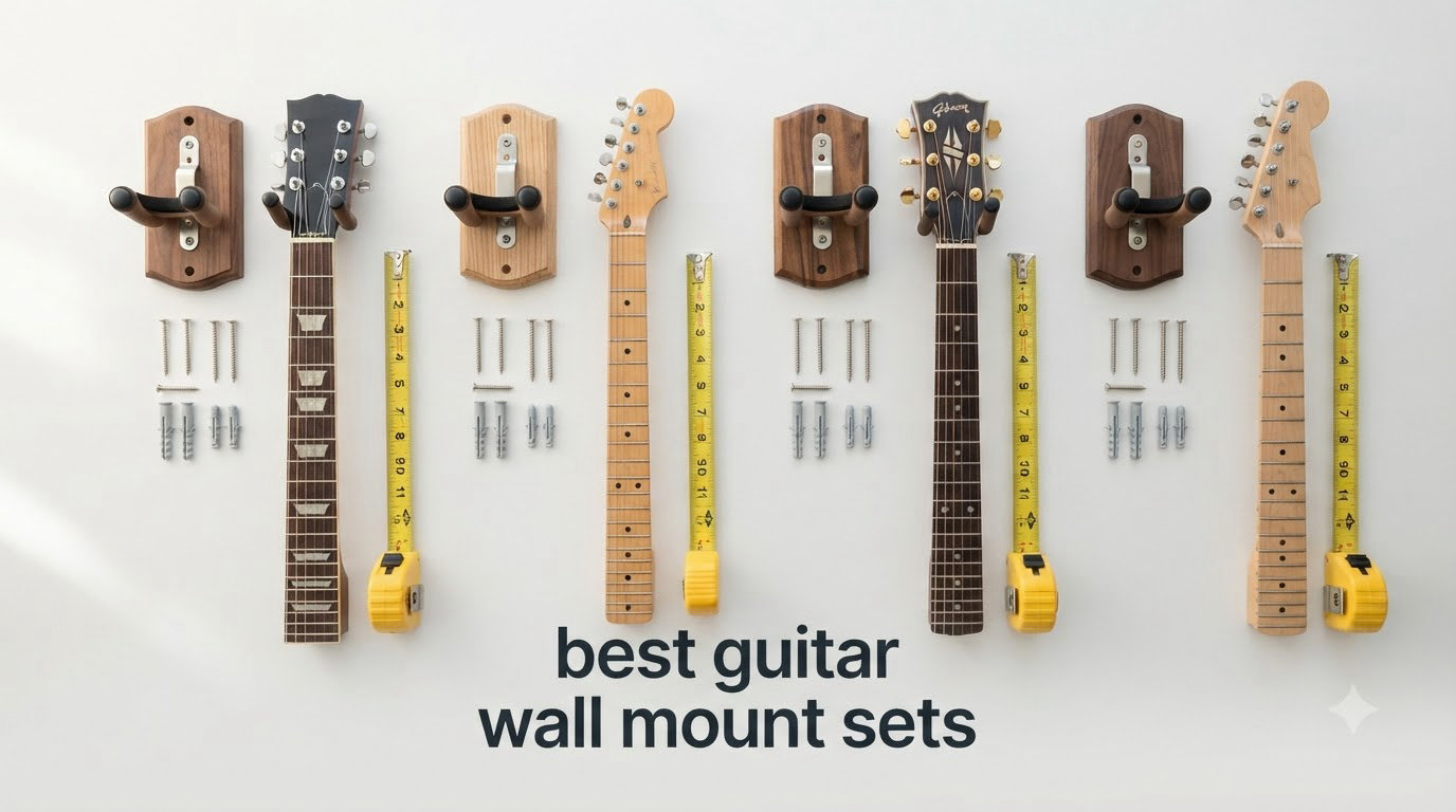 best guitar wall mount sets