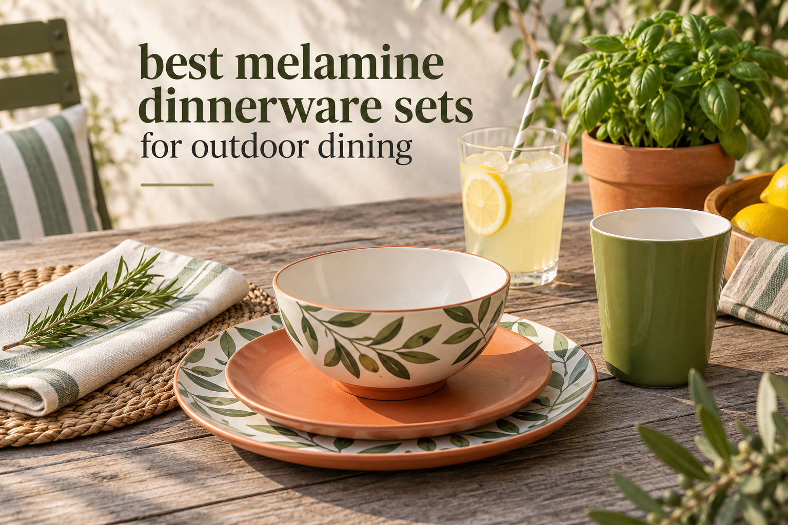 best melamine dinnerware sets for outdoor dining