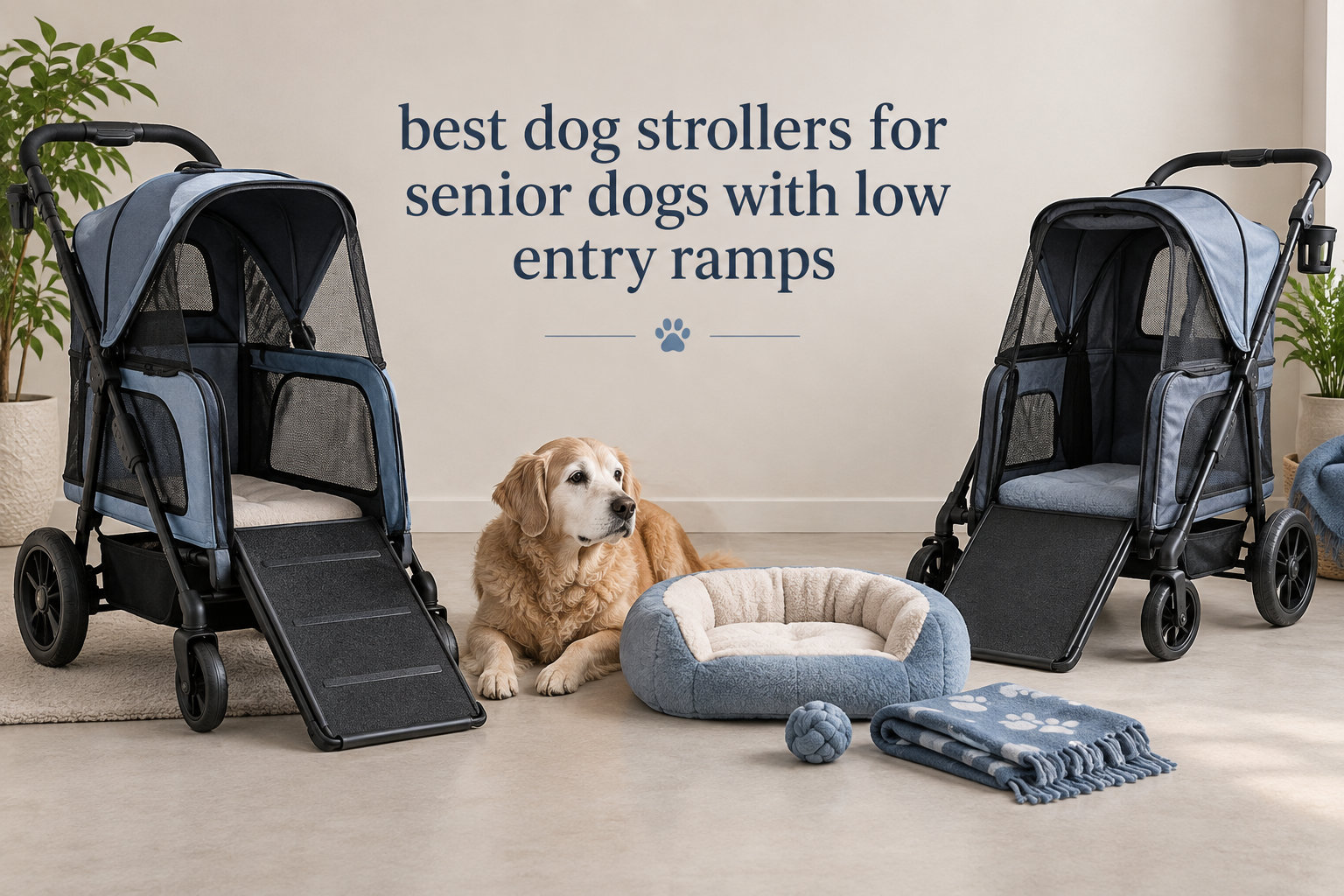 best dog strollers for senior dogs with low entry ramps