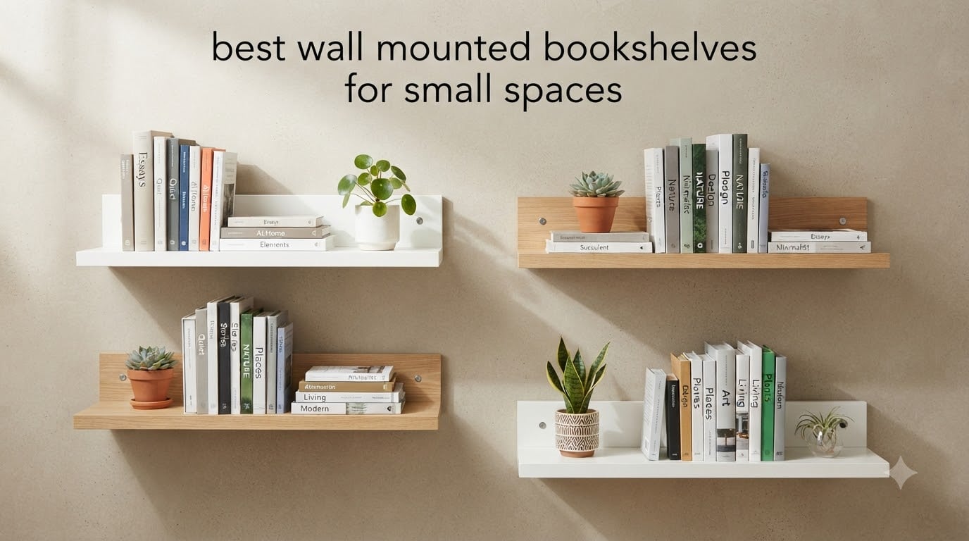 best wall mounted bookshelves for small spaces