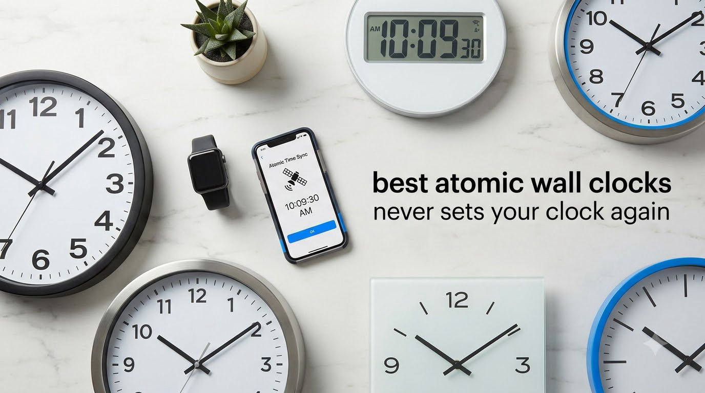 best atomic wall clocks never sets your clock again