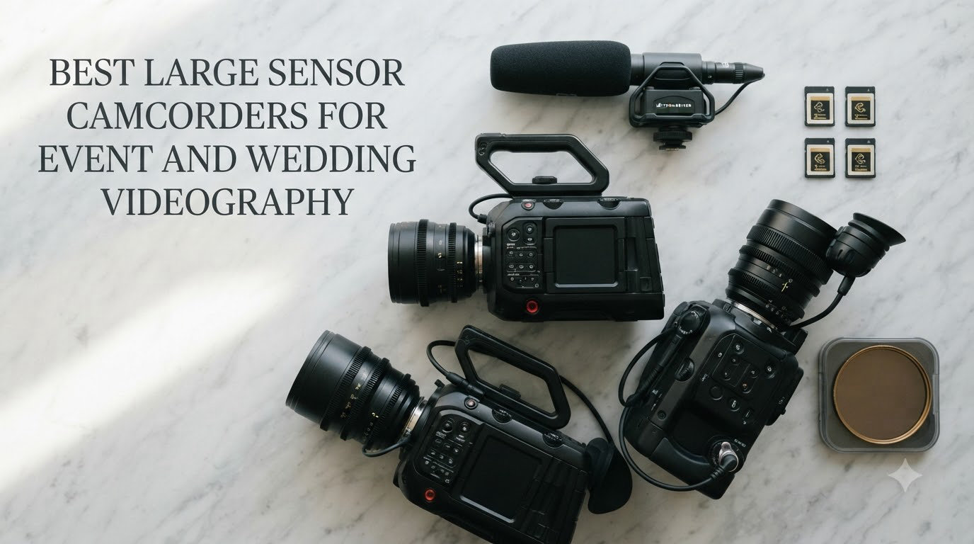 best large sensor camcorders for event and wedding videography