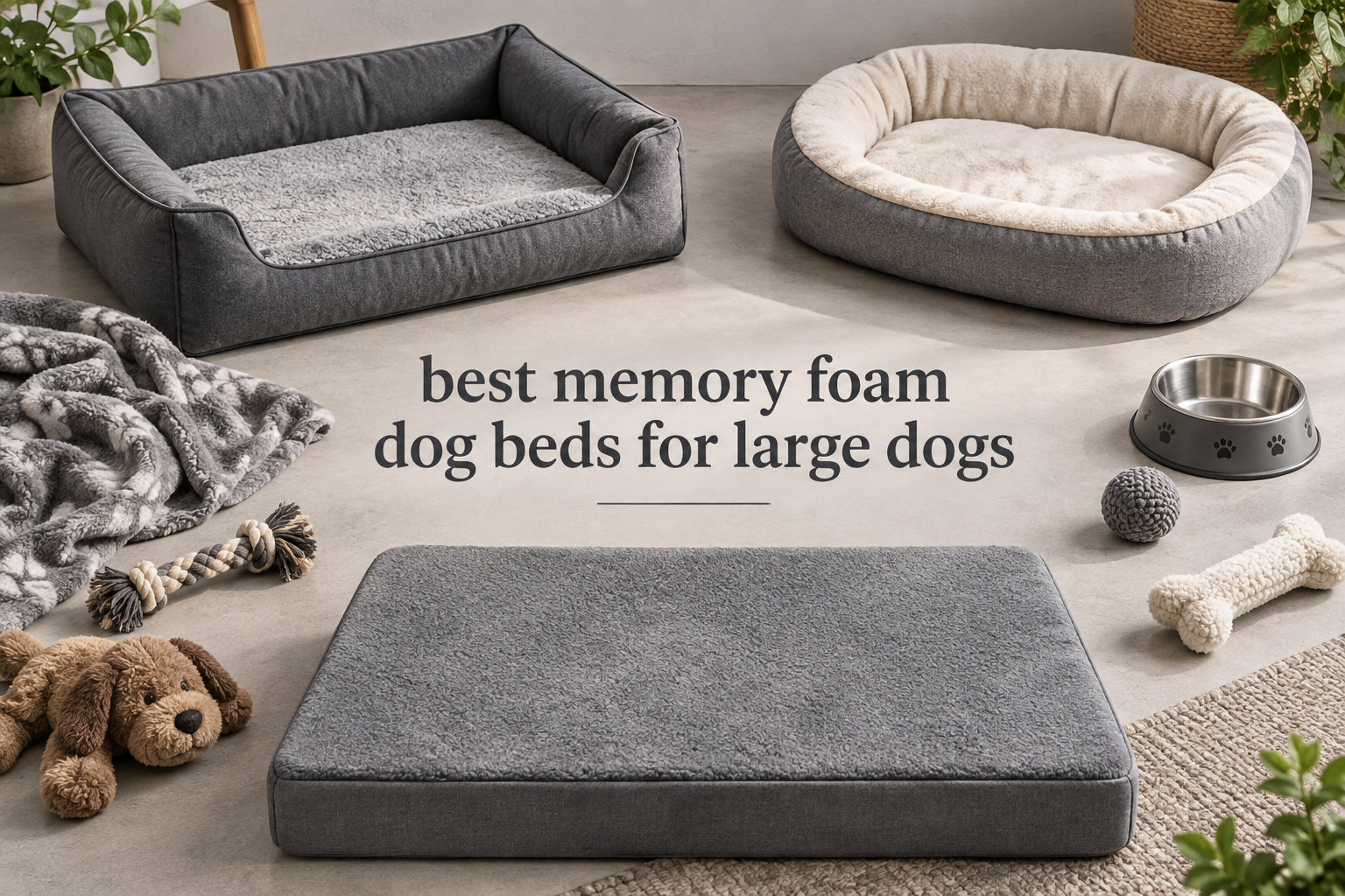 best memory foam dog beds for large dogs