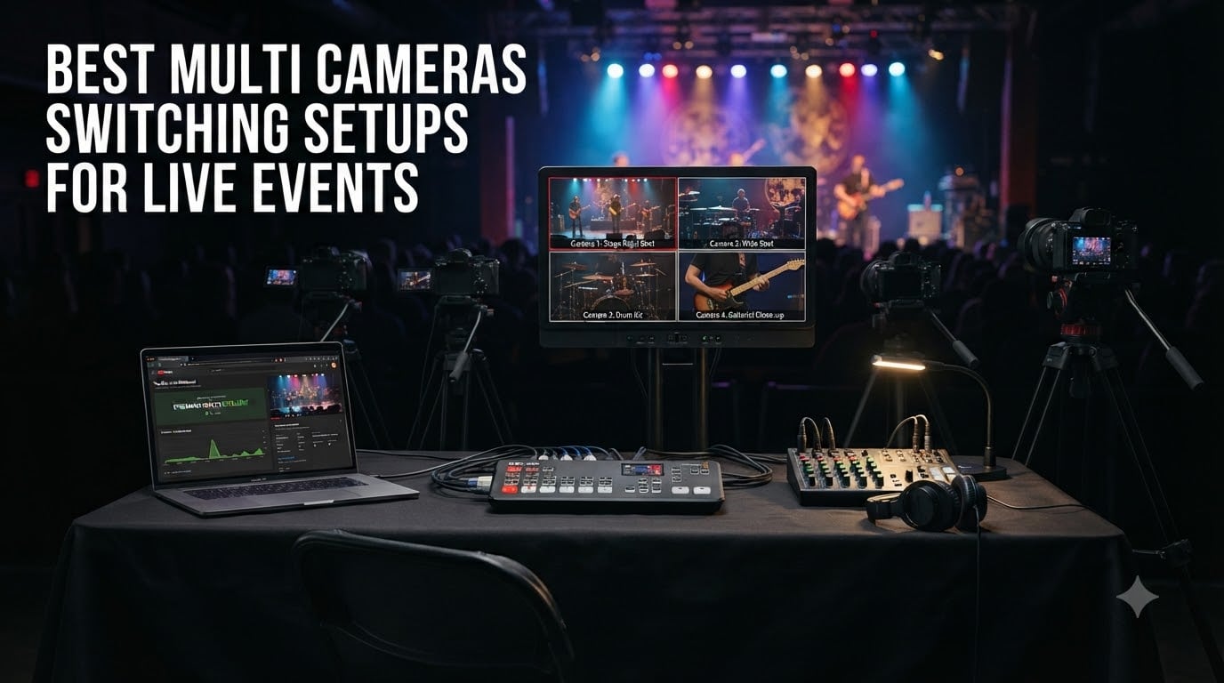 best multi cameras switching setups for live events