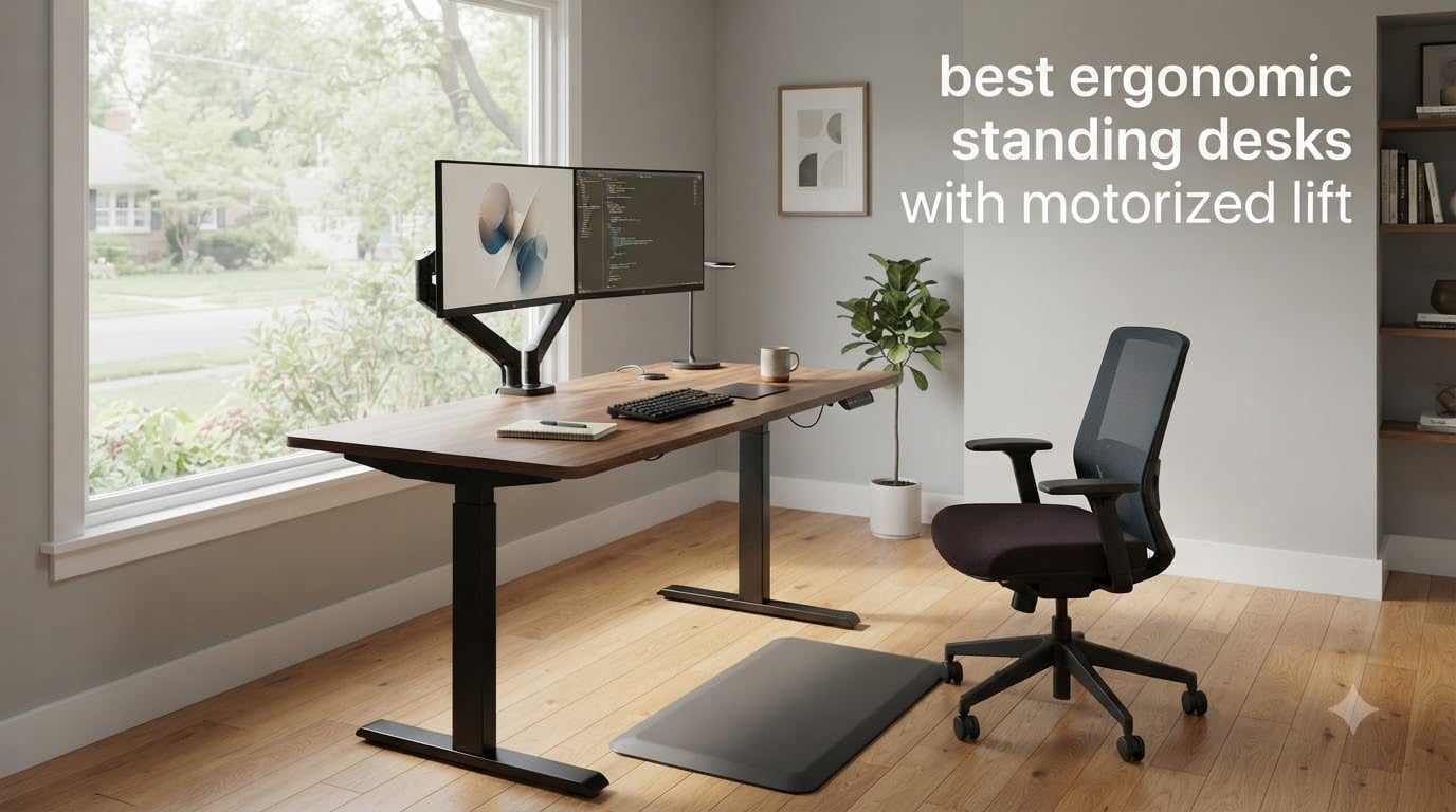 best ergonomic standing desks with motorized lift