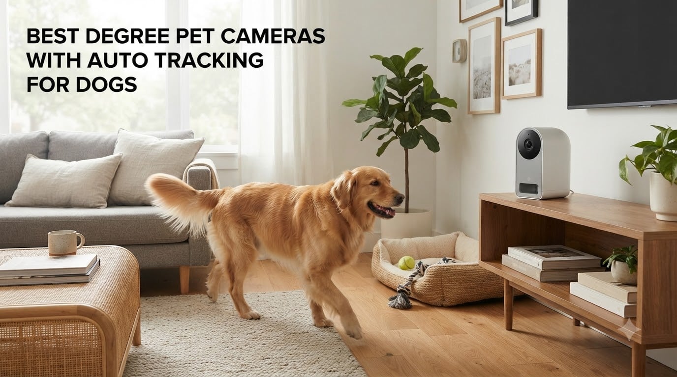 best degree pet cameras with auto tracking for dogs