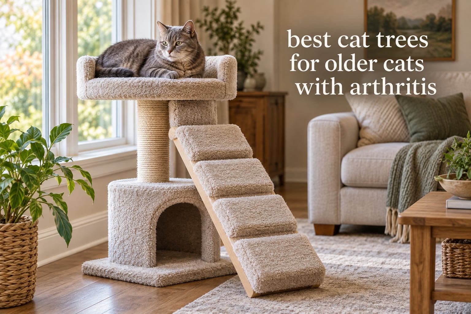 best cat trees for older cats with arthritis