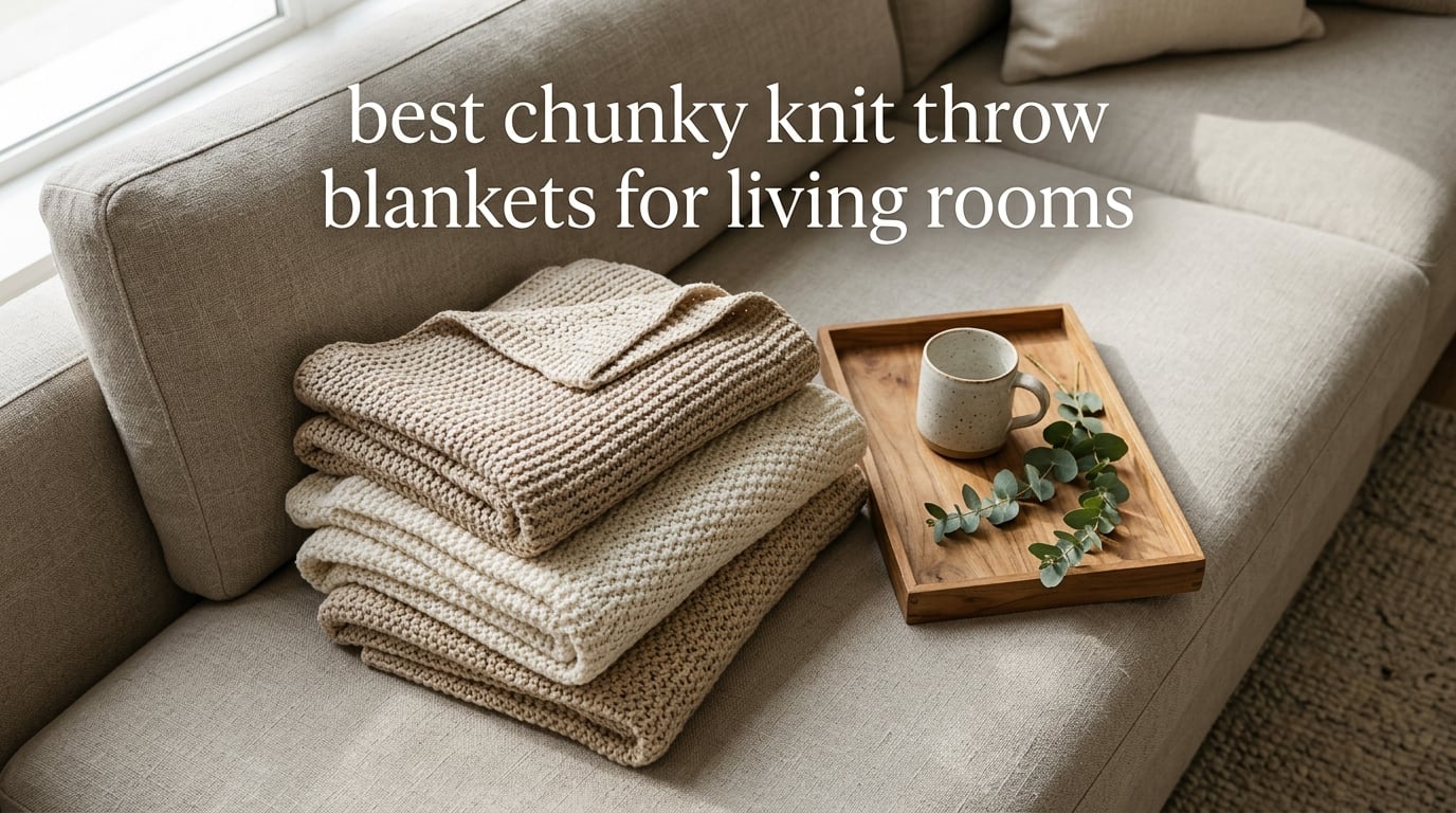 best chunky knit throw blankets for living rooms