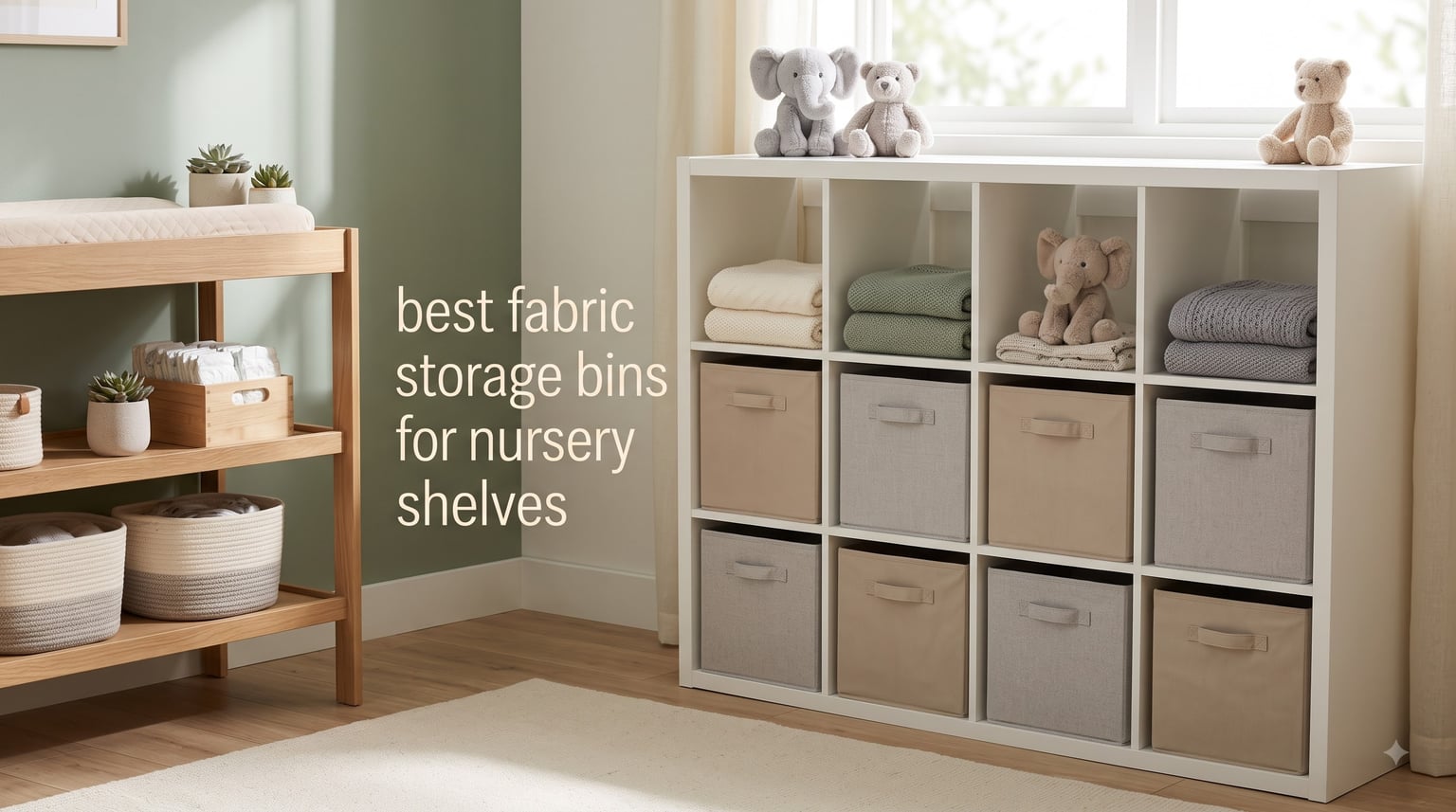 best fabric storage bins for nursery shelves