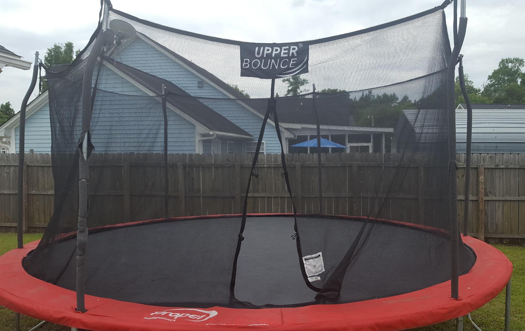 Upper Bounce Machrus Round Trampoline Net Replacement, Tear and Weather-Resistant with Adjustable Straps, Lightweight, Foldable customer photo 2