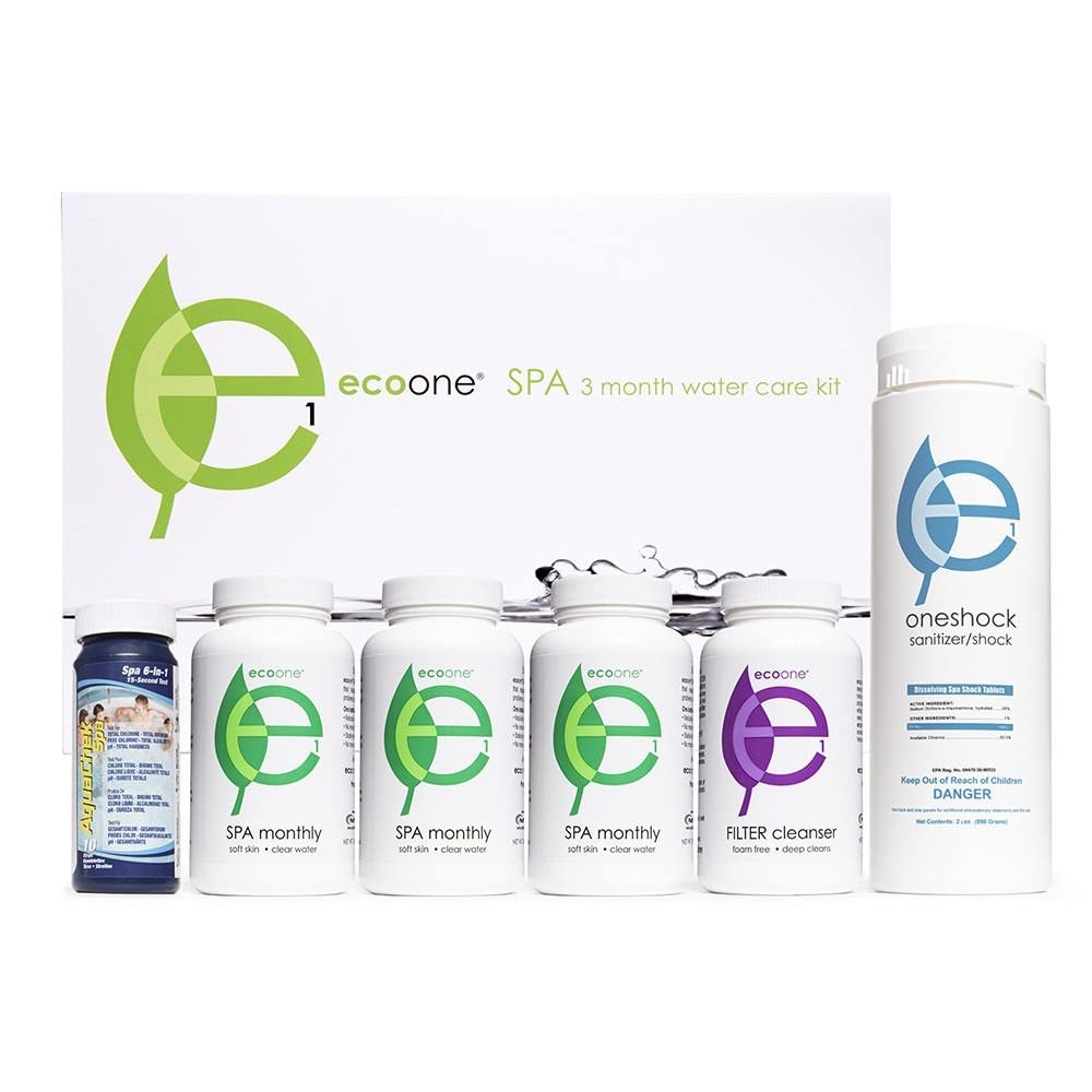 EcoOne Hot Tub Chemical Maintenance & Supply Kit | Spa Shock, Conditioner & Purification Kit | Contains Oneshock Chlorine Granular, SPA Monthly Conditioner & Filter Cleanser | 3 Month Supply customer photo 2