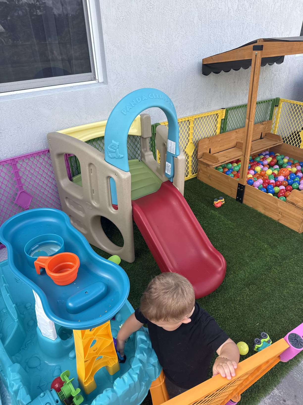 Step2 Panda Climber | Outdoor Toddler Activity Playset, Tan/Red/Yellow/Blue customer photo 2