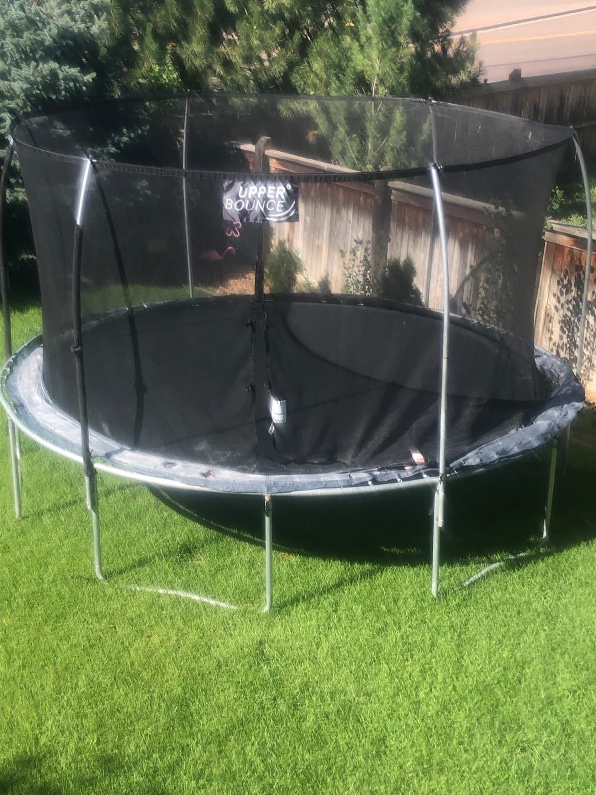 Machrus Upper Bounce Trampoline Net Replacement for Top-Ring Flex Enclosure System, Tear and Weather-Resistant, Lightweight, Foldable customer photo 2