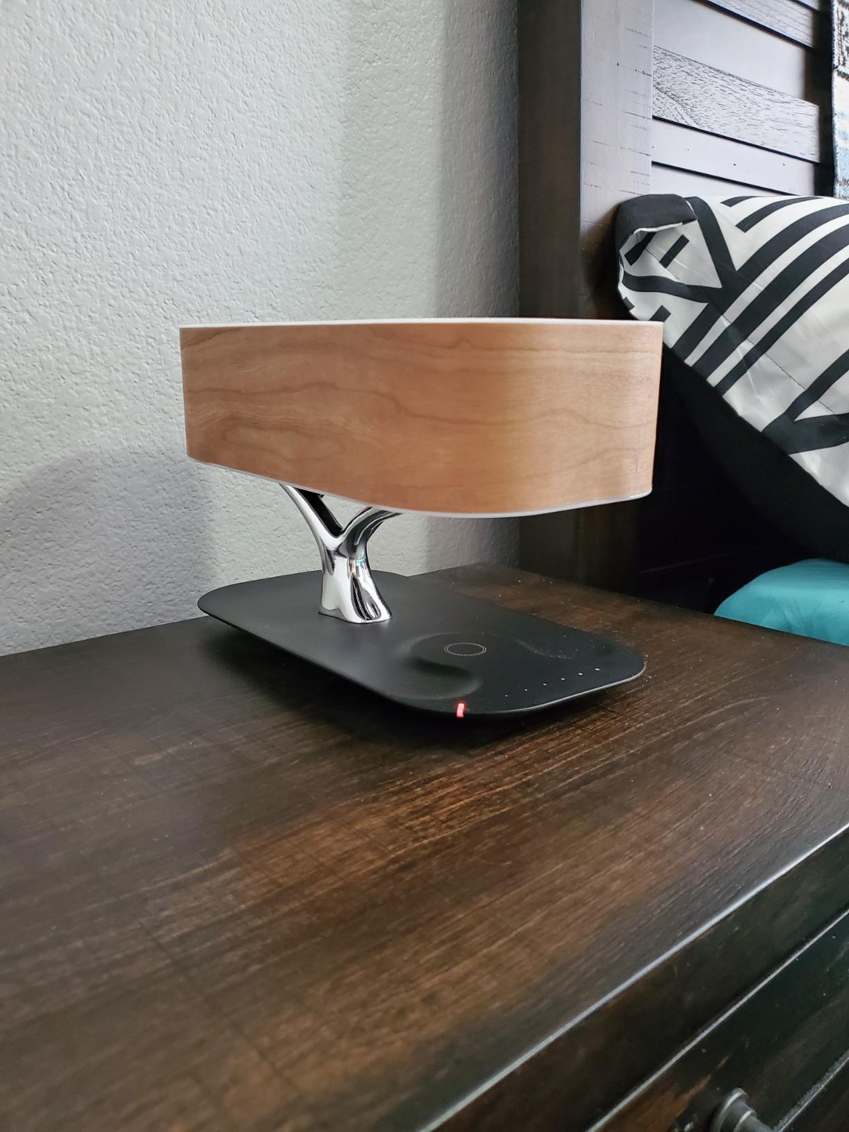 AMPULLA Masdio by Ampulla Bedside Lamp with Bluetooth Speaker and Wireless Charger, Table Lamp Desk Lamp with Sleep Mode Stepless Dimming customer photo 2