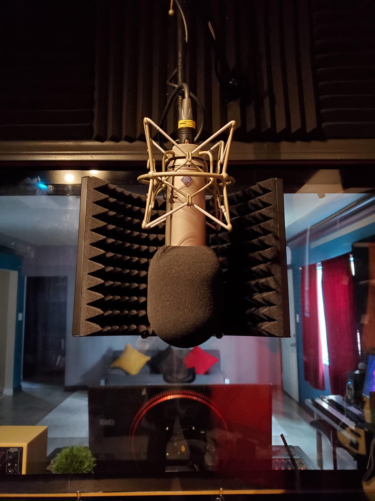 Aokeo Professional Studio Recording Microphone Isolation Shield,Suitable for Blue Yeti and Any Condenser Microphone Recording Equipment(AO-403) customer photo 2