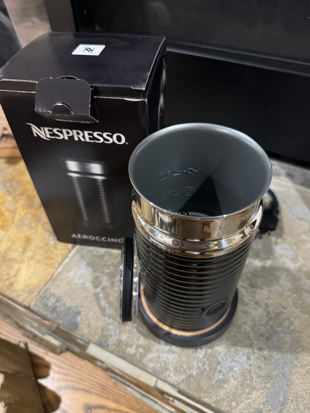 Nespresso Vertuo Plus Deluxe Coffee Machine with Milk Frother, Matte Black customer photo 2