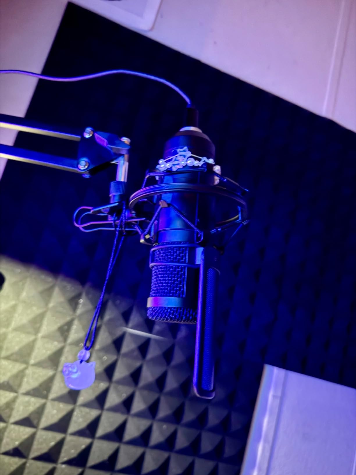 Aokeo Pop Filter, [Upgraded Three Layers] Metal Mesh & Foam & Etamine Layer Microphone Windscreen Cover Handheld Mic Shield Mask,Microphone Accessories for Vocal Recording,YouTube Videos,Streaming customer photo 1
