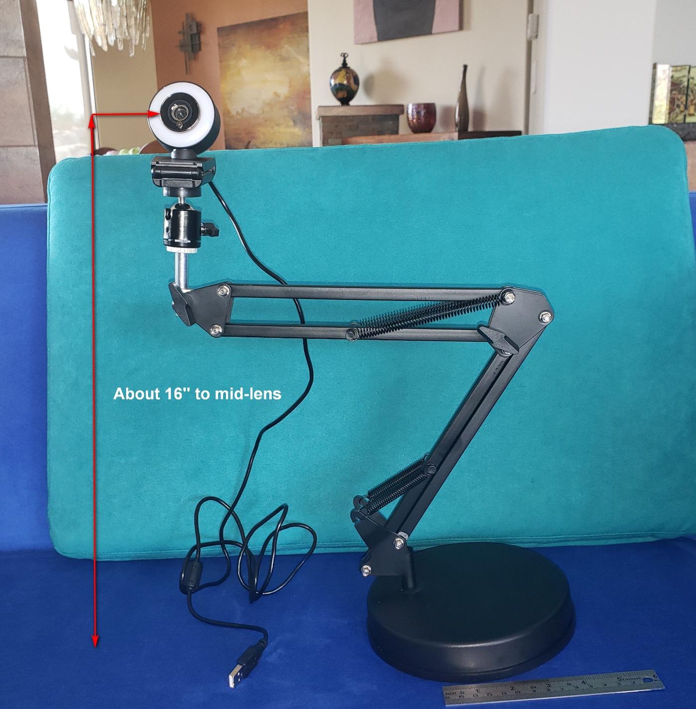 Webcam Stand,Camera Mount 22 Inch Suspension Boom Scissor Arm Stand,for Webcam C925e C922x C922 C930e C930 C920 C615,Hero 8/7/6/5,Ultra/Pro/Pro 2/Pro 3/Brio 4K,DSLR Camera customer photo 2