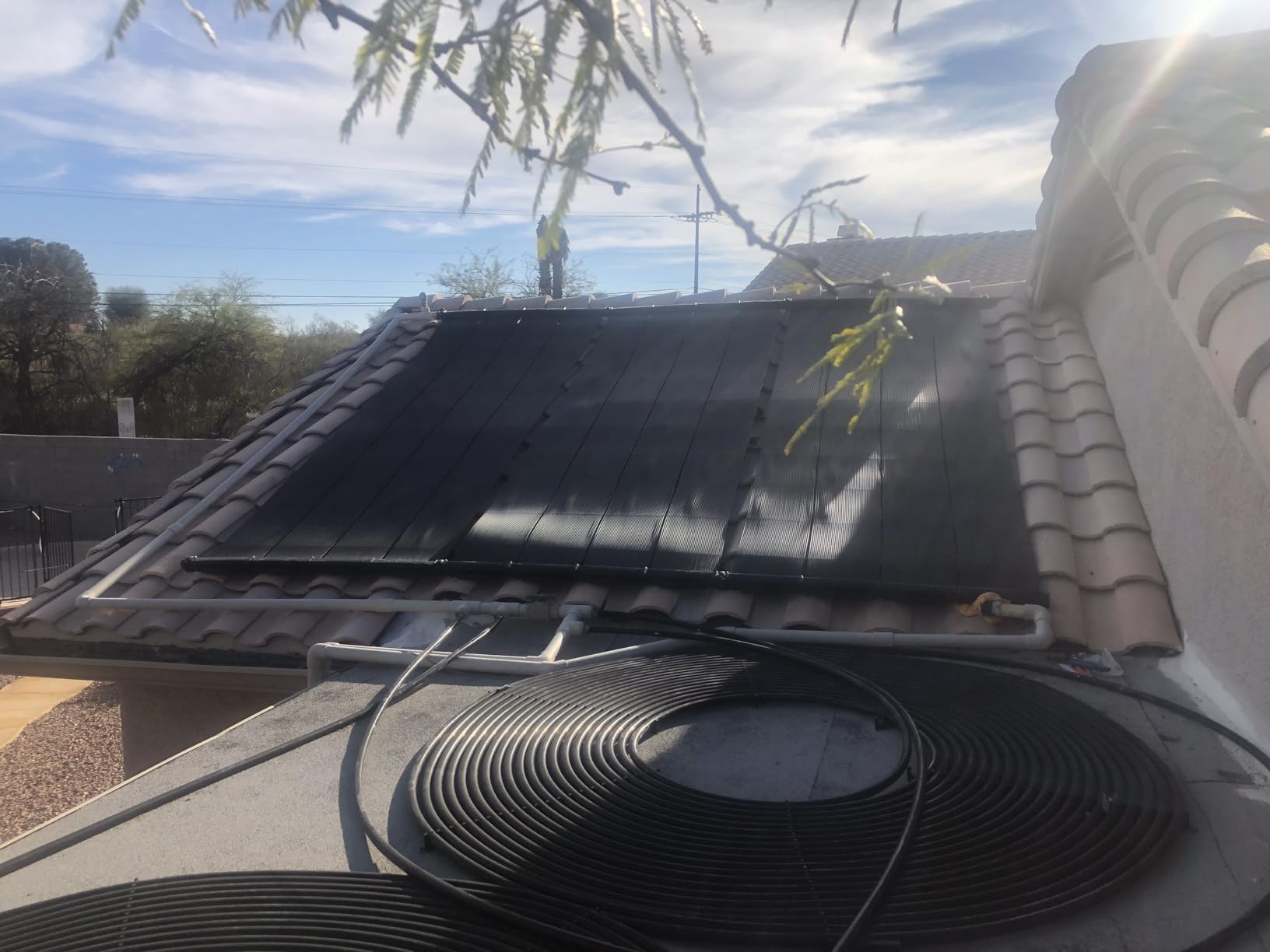 Industrial Grade Solar Pool Heater DIY Kit - Superior High-Wind Strapless Mounting System & Maximum Freeze Resistance (7-4'x12.5' / 350 Square Feet) customer photo 2