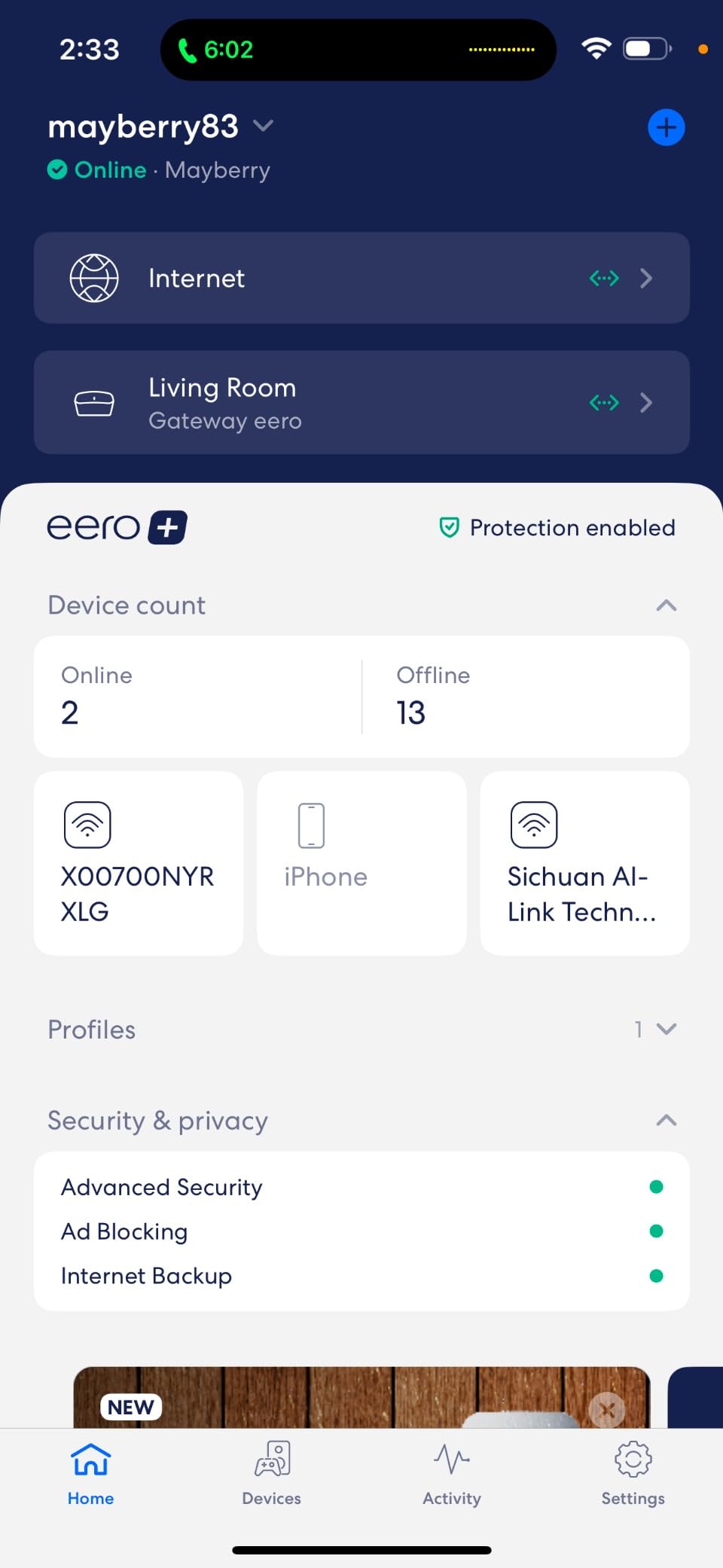 Like-New Amazon eero mesh wifi router - Supports internet plans up to 550 Mbps, Coverage up to 1,500 sq. ft., 1-pack customer photo 1