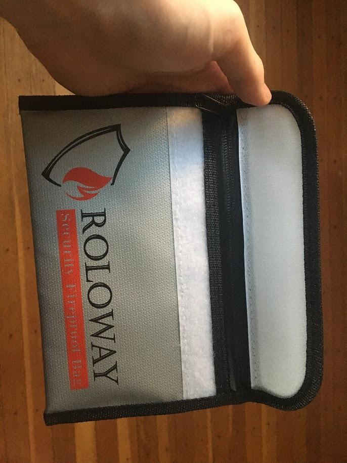 ROLOWAY Small Fireproof Bag (5 x 8 inches), Non-itchy Fireproof Money Bag for Cash, Valuables, Passport, Currency & Keys (2-Pack) customer photo 1