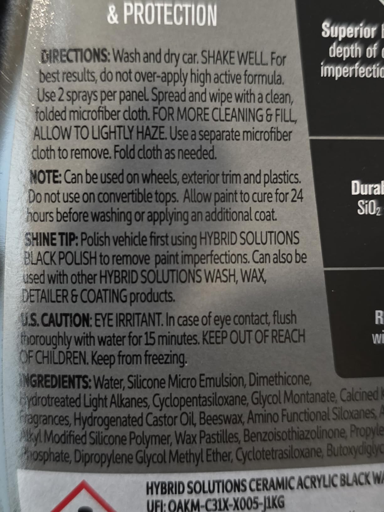 Turtle Wax Hybrid Solutions Ceramic Black Car Wax Spray, 16 oz. (Pack of 1) customer photo 2