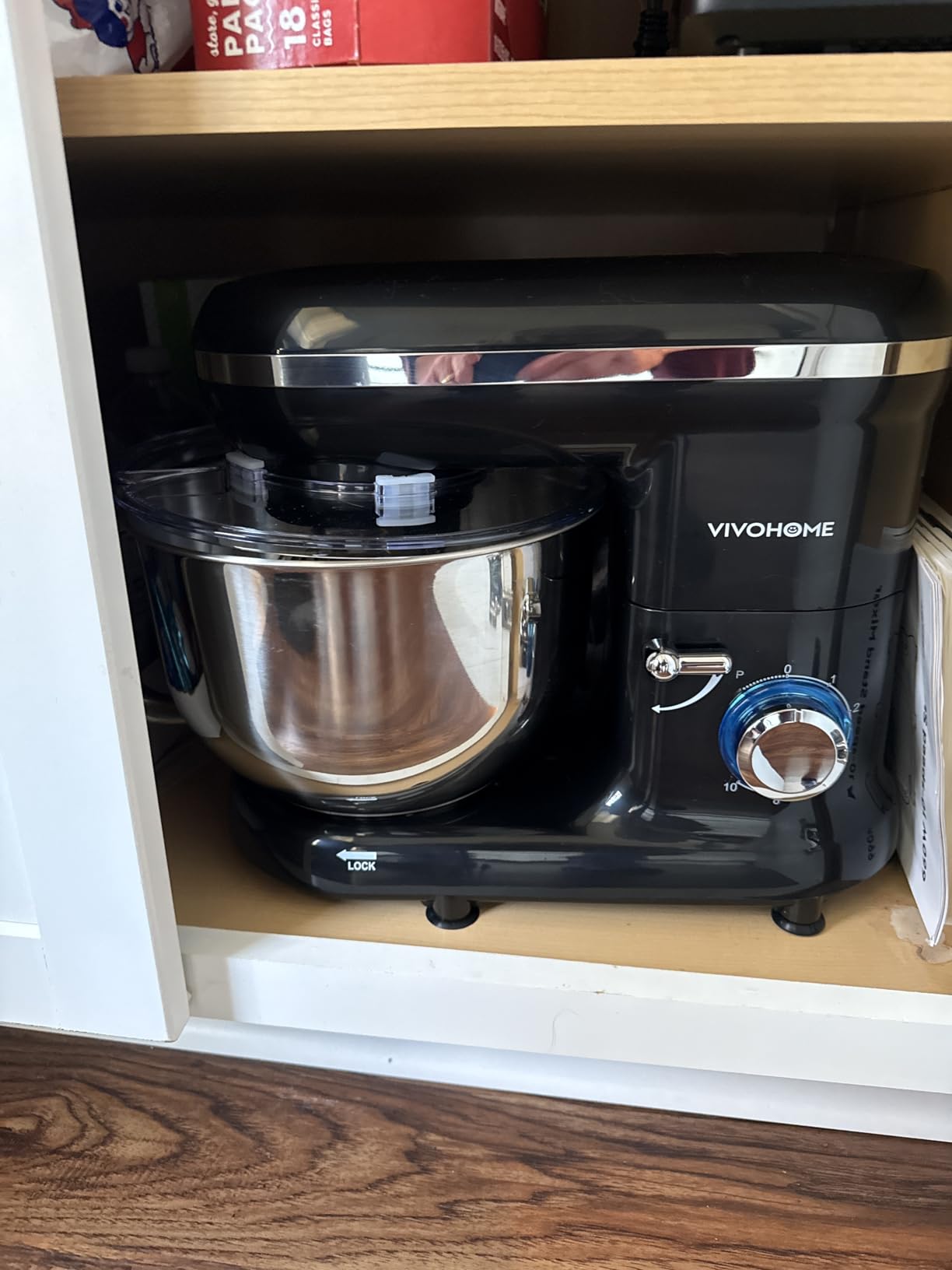 VIVOHOME Stand Mixer, 6-Quart Tilt-Head Kitchen Mixer with Bowl, Gray customer photo 1
