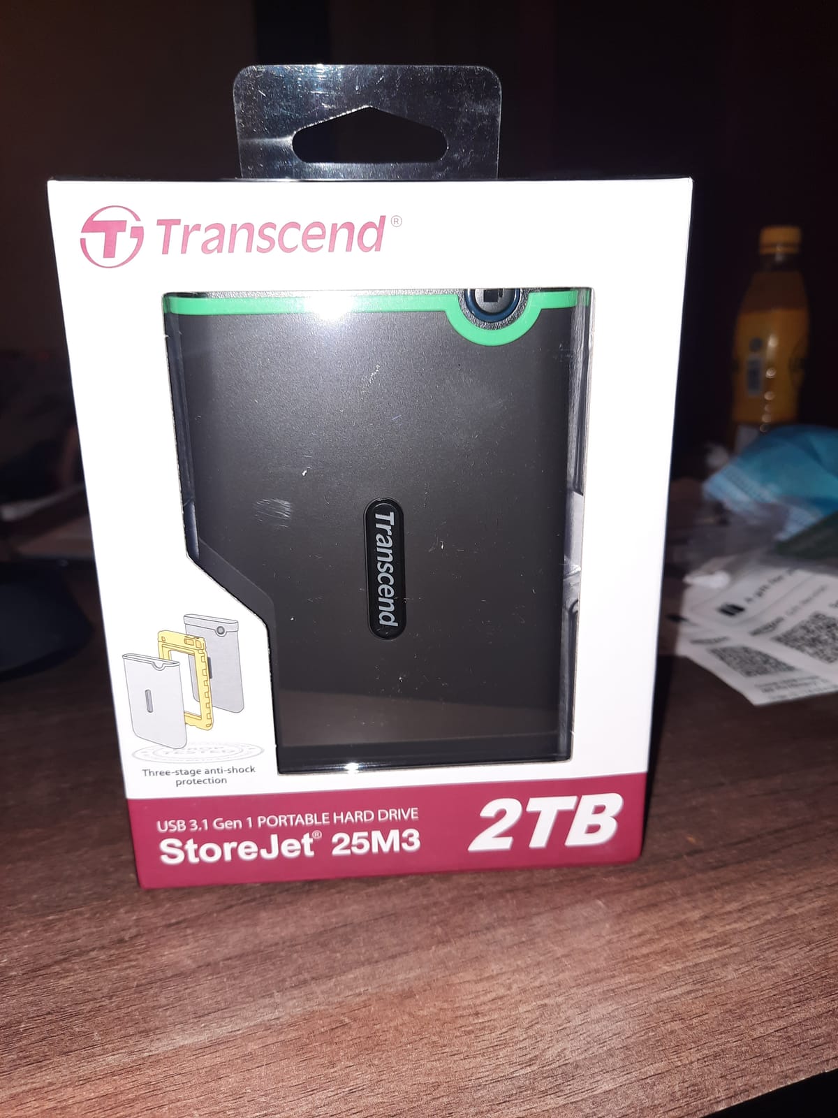 Transcend 4TB StoreJet 25M3 Rugged Portable HDD, One Touch Backup customer photo 1