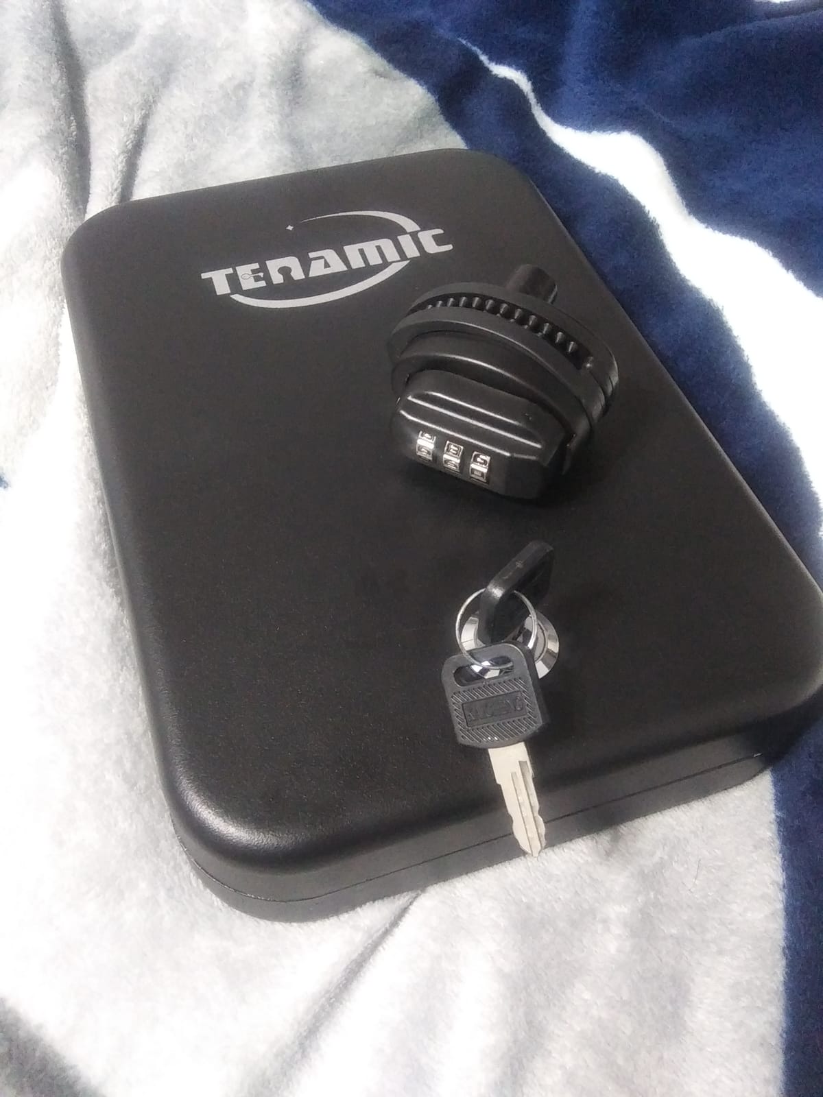 Tenamic Pistol Safe, Portable Travel Gun Safe, Solid Steel Handgun Lock Box for Home, Gun Safes for Car, Black customer photo 2