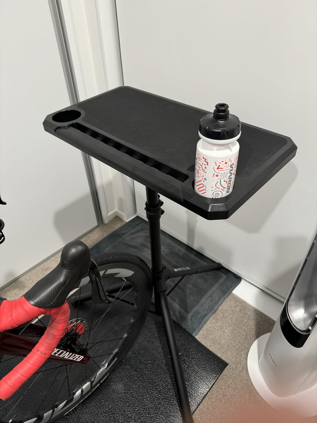 KOM Cycling Media Display - Indoor Cycling Desk for Bicycle Trainer - Bike Desk Creates Rad Indoor Cycling Pain Cave - Perfect for Displaying Zwift, TR, and Wahoo SUF! customer photo 2