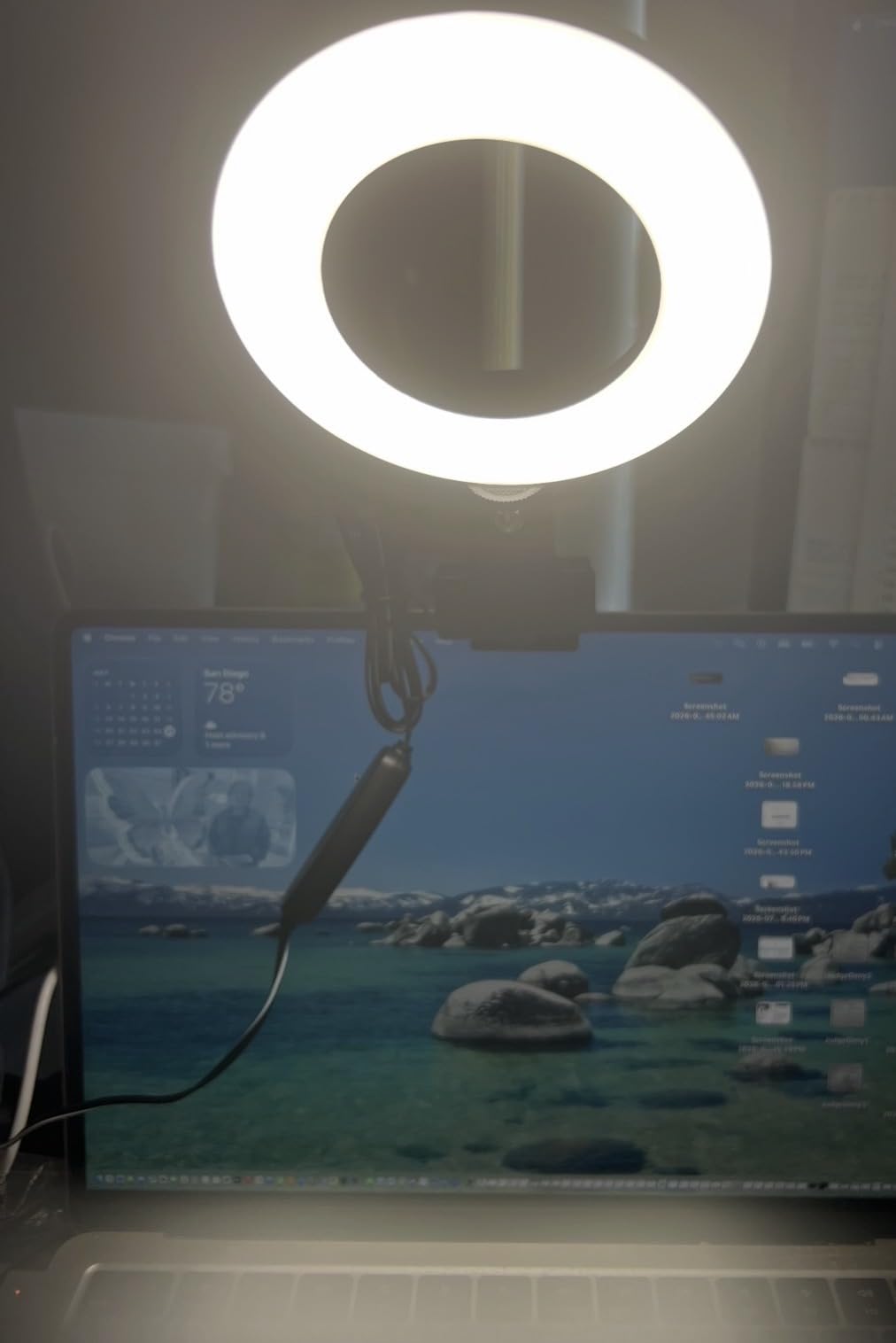 Video Conference Lighting Kit, Ring Light Clip on Laptop Monitor with 5 Dimmable Color & 5 Brightness Level for Webcam Lighting/Zoom Lighting/Remote Working/Self Broadcasting and Live Streaming, etc. customer photo 2